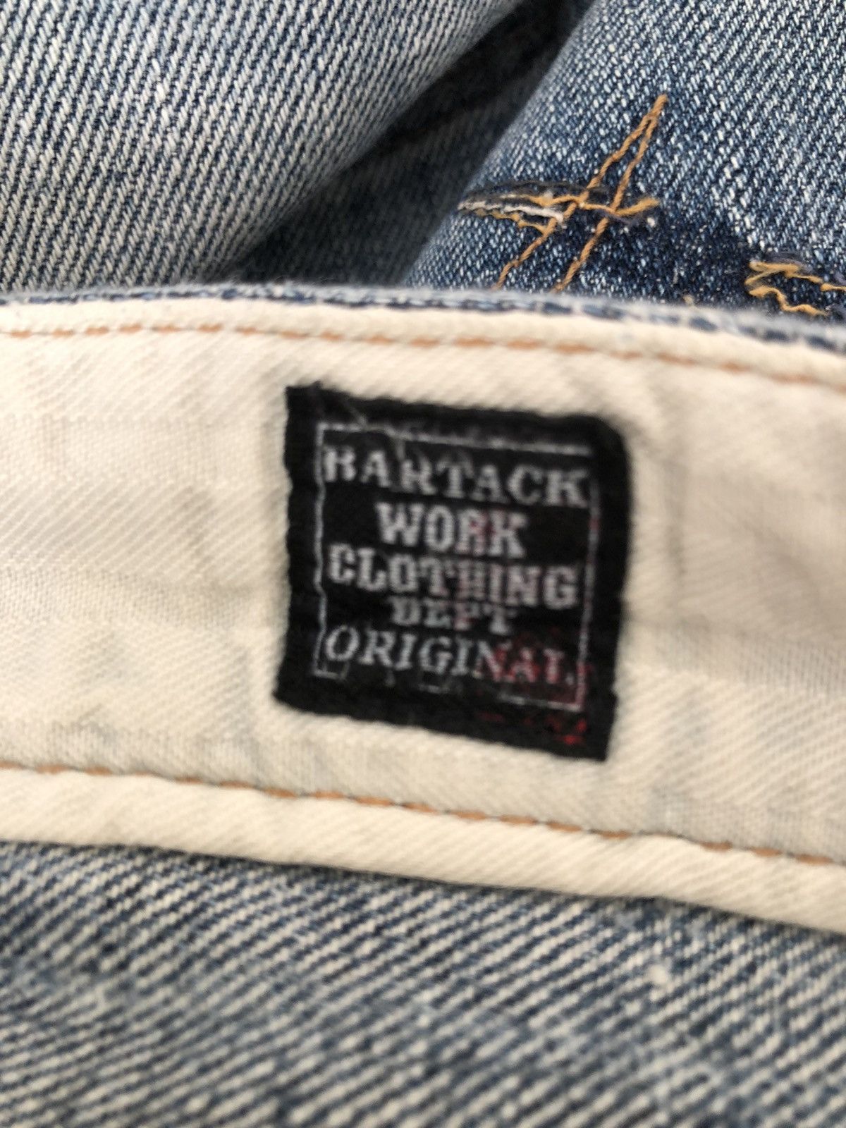 Vintage Bartack Japan Distressed Patchwork Boro Denim Jeans Size US 31 - 23 Thumbnail
