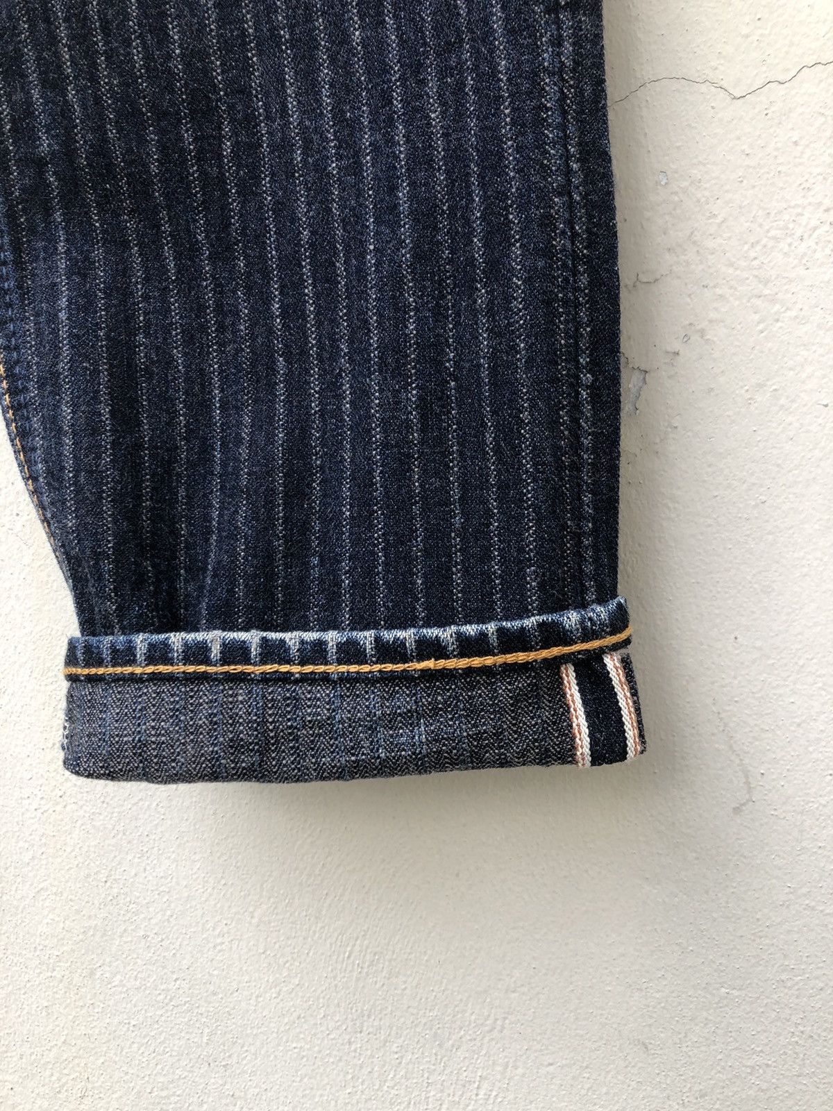 Freewheelers Graph Zero Kojima Striped Twill Denim Selvedge Jeans Size US 29 - 13 Thumbnail