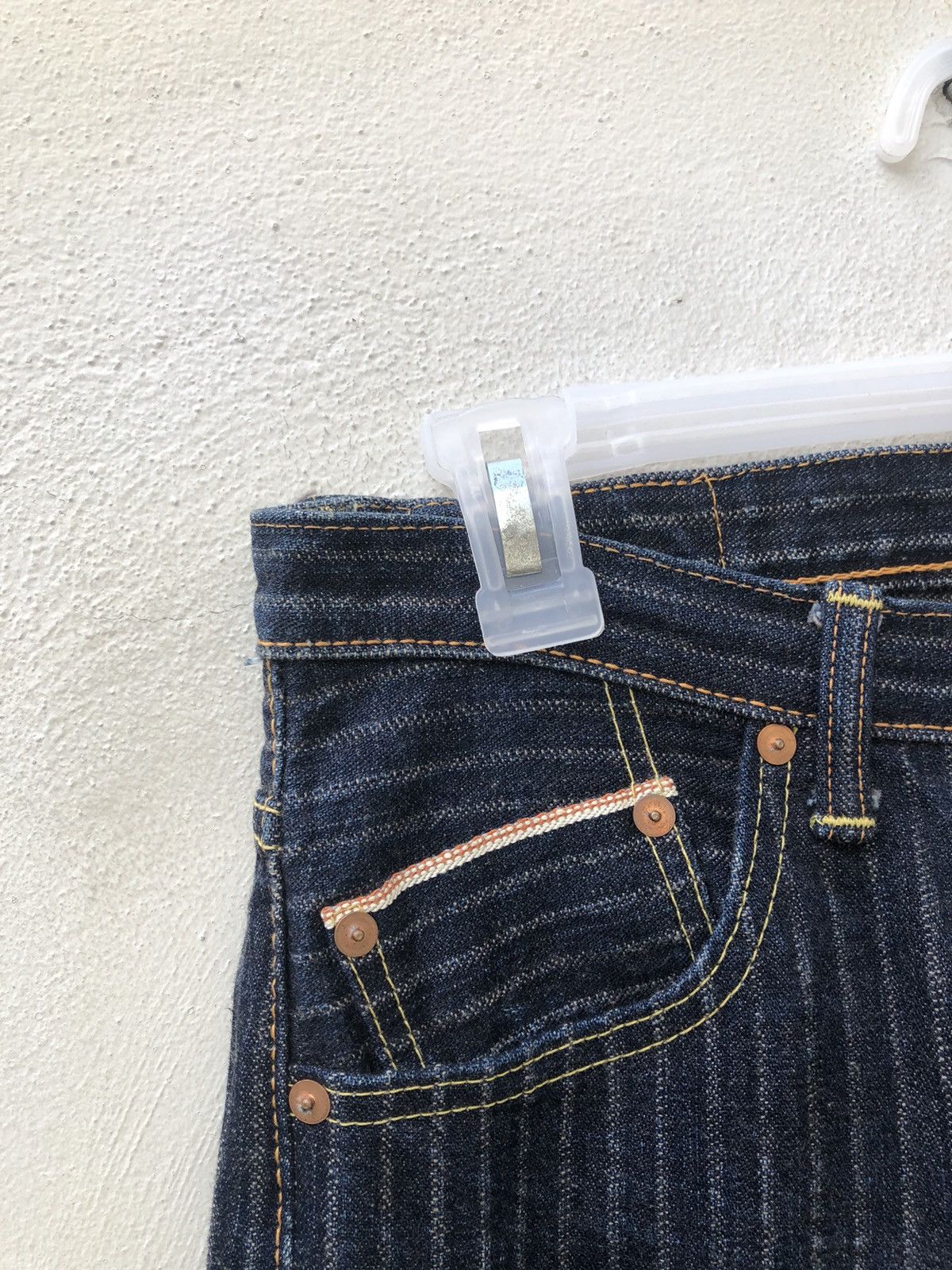 Freewheelers Graph Zero Kojima Striped Twill Denim Selvedge Jeans Size US 29 - 4 Thumbnail