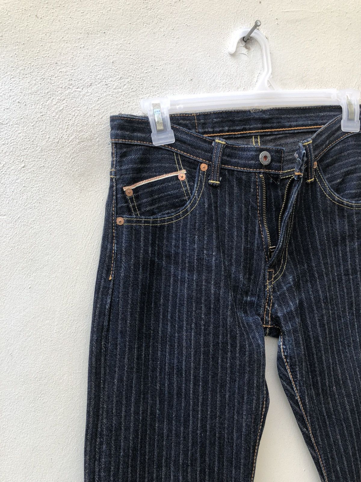 Freewheelers Graph Zero Kojima Striped Twill Denim Selvedge Jeans Size US 29 - 6 Thumbnail