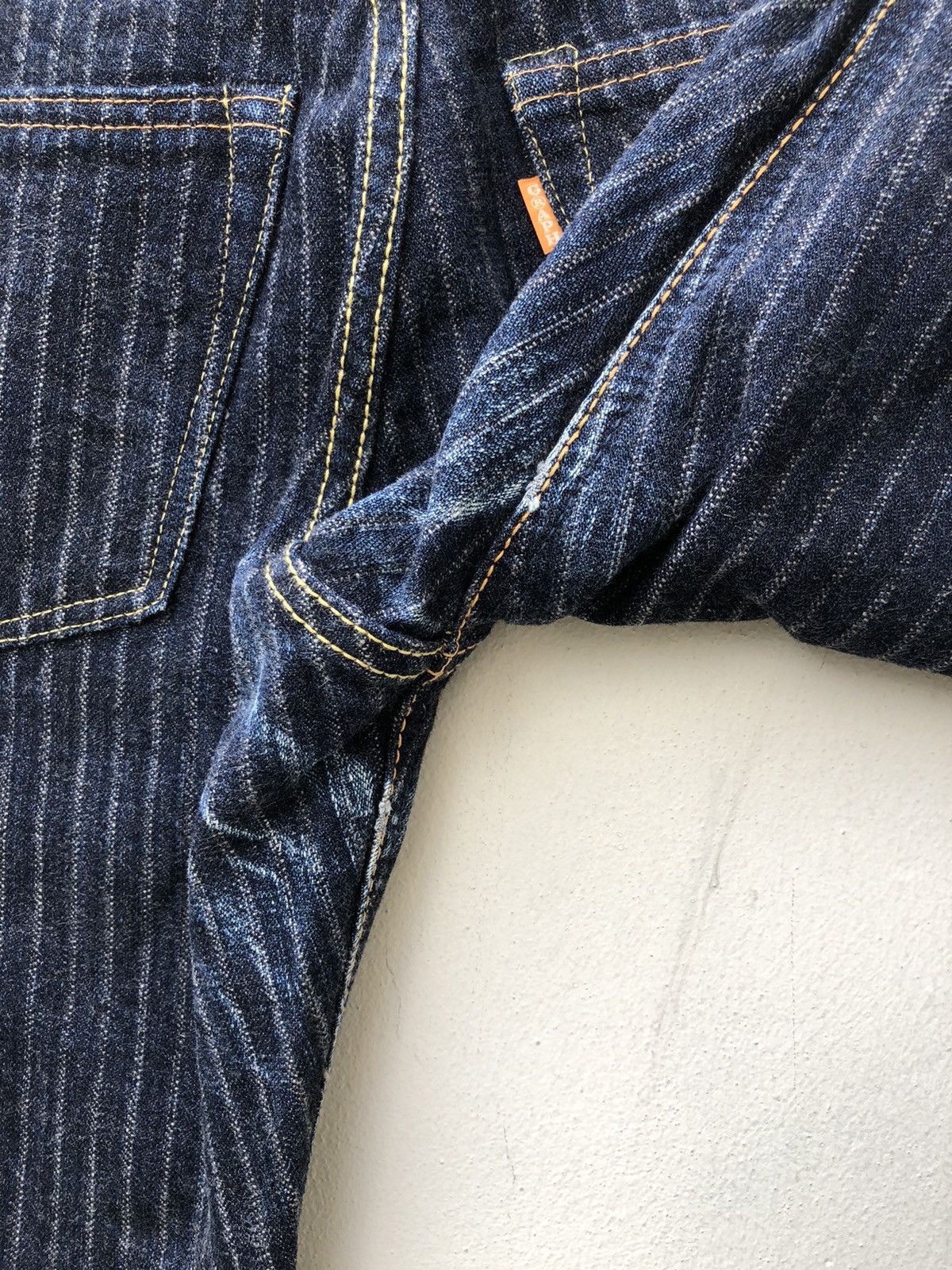 Freewheelers Graph Zero Kojima Striped Twill Denim Selvedge Jeans Size US 29 - 21 Thumbnail