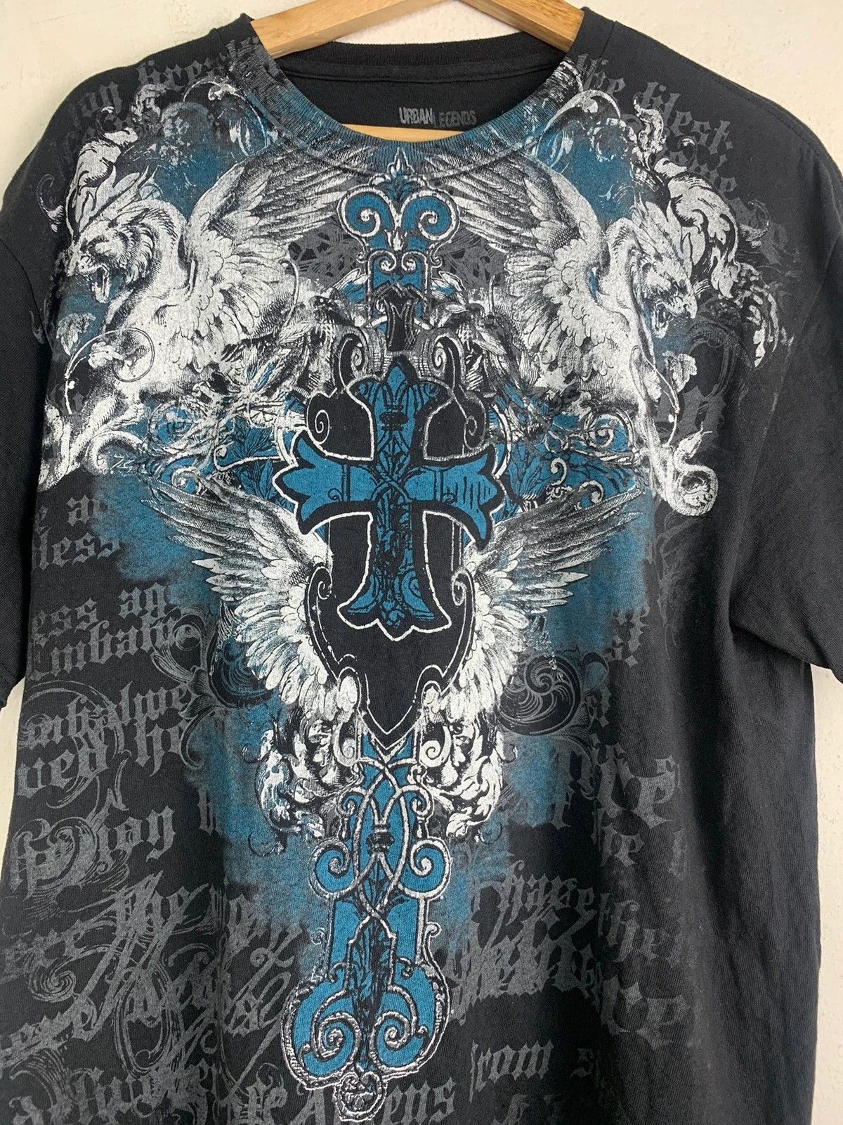 Japanese Brand Crazy Urban Legend Art Tee Over Print Size US M / EU 48-50 / 2 - 5 Thumbnail