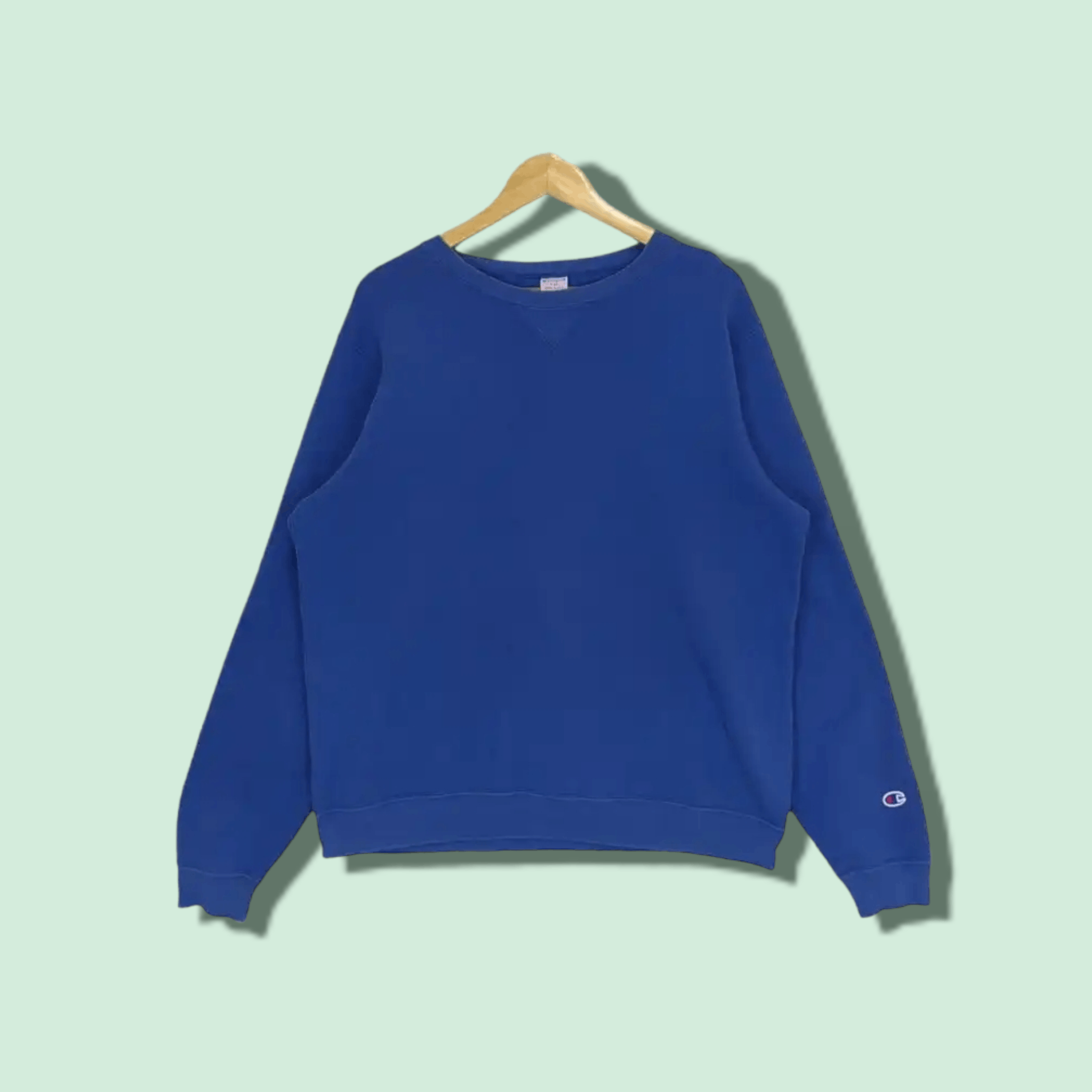 Champion Vintage CHAMPION Terry Fleece Plain Jumper Sweatshirt Size US L / EU 52-54 / 3 - 1 Thumbnail