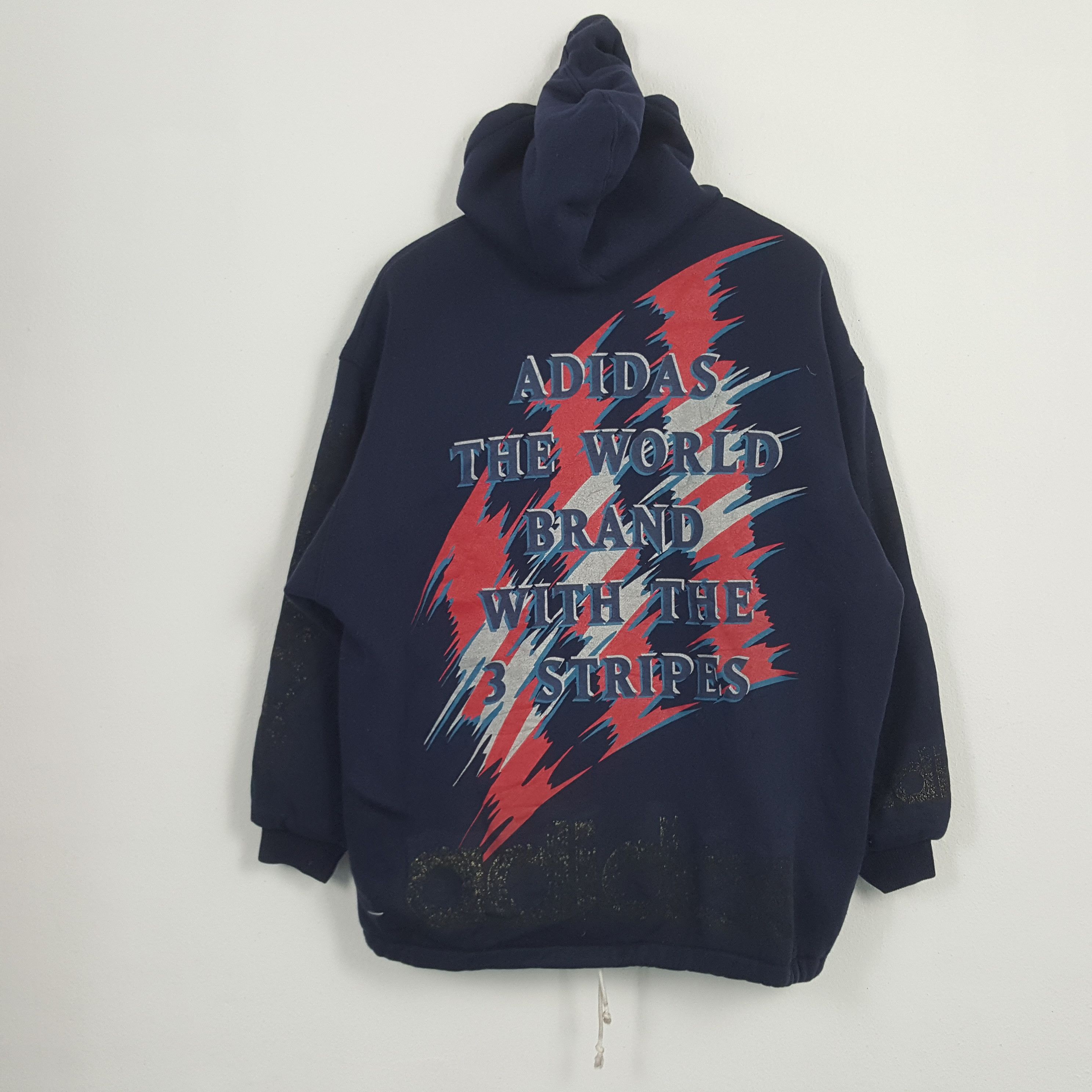 Adidas × Vintage Vintage Adidas Zipper Jacket With Hoodies Size US XL / EU 56 / 4 - 3 Thumbnail