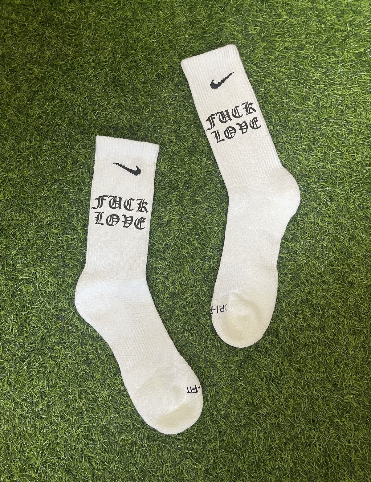 Nike NIKE CUSTOM F*CK LOVE SOCKS Size ONE SIZE - 1 Preview