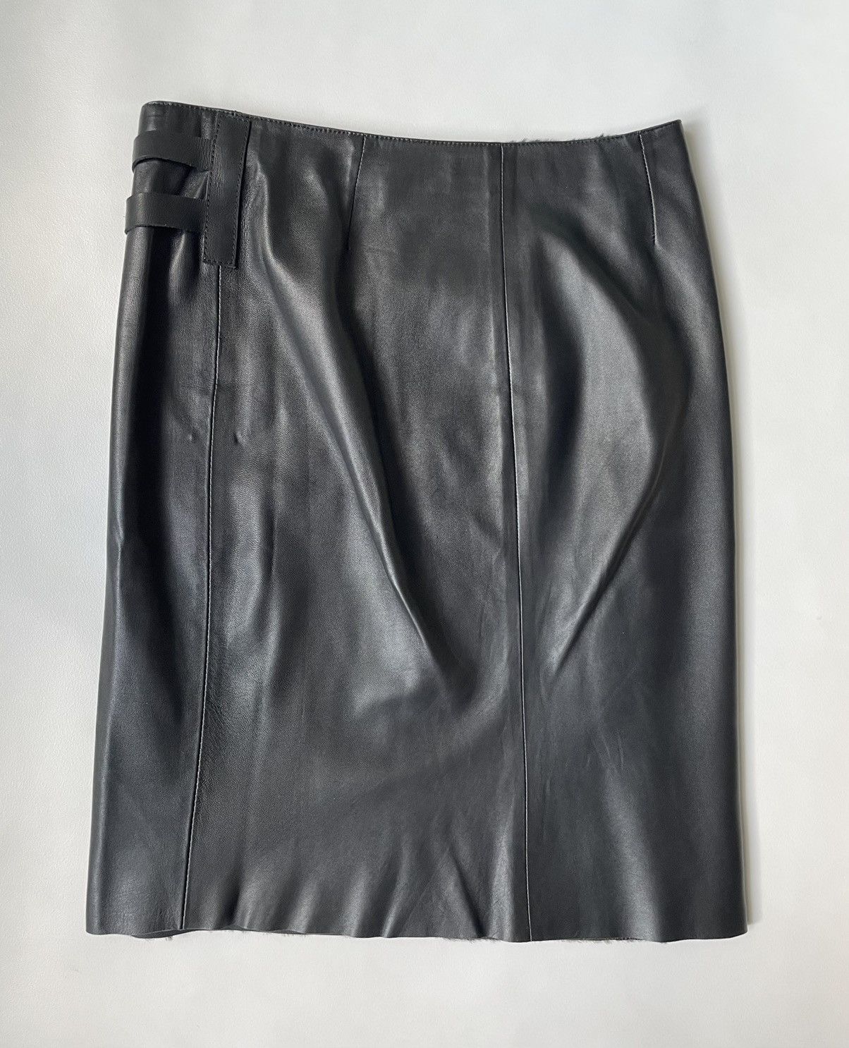 Miu Miu Early 2000’s Shearling Leather Skirt Size 26" / US 2 / IT 38 - 8 Thumbnail
