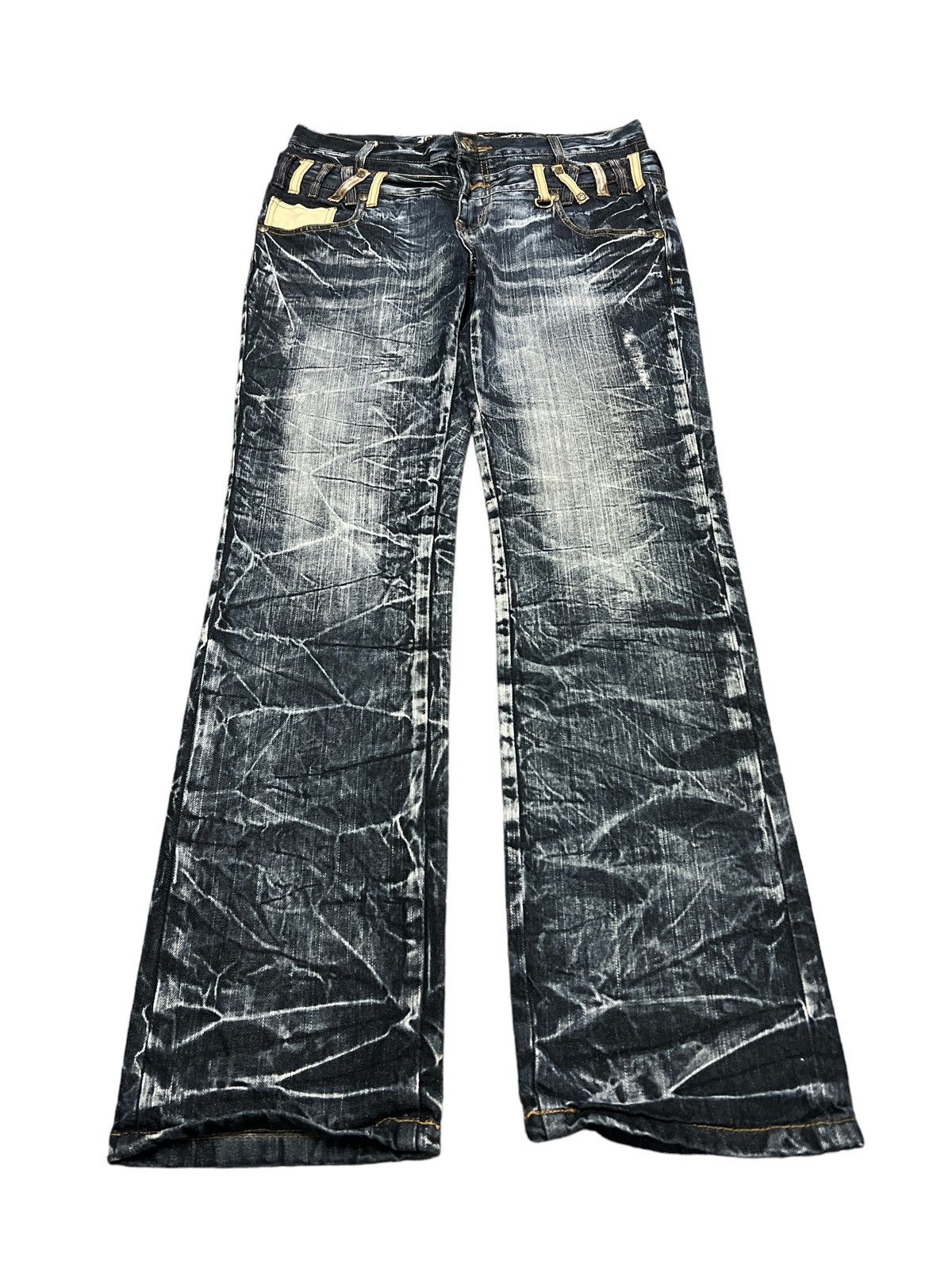 Japanese Brand × Vintage SICK💥 DOUBLE WAIST BLOW BY BLUE DISTRESSED DENIM PANTS Size US 30 / EU 46 - 5 Thumbnail