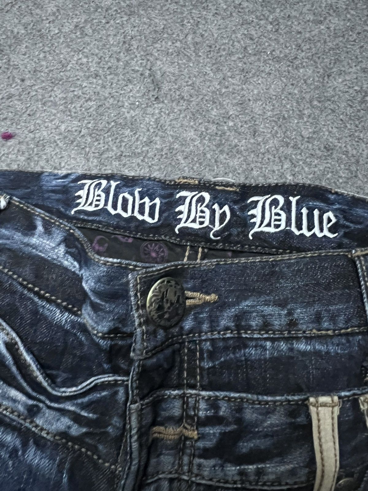 Japanese Brand × Vintage SICK💥 DOUBLE WAIST BLOW BY BLUE DISTRESSED DENIM PANTS Size US 30 / EU 46 - 7 Thumbnail