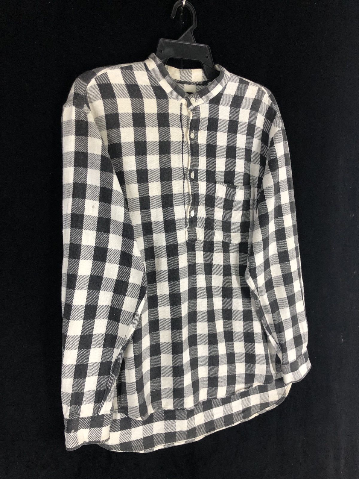 GOODENOUGH × Good Enough × Hiroshi Fujiwara 90s GOODENOUGH Flannel Shirt Half Button Pullover vtg cw21 Size US M / EU 48-50 / 2 - 3 Thumbnail
