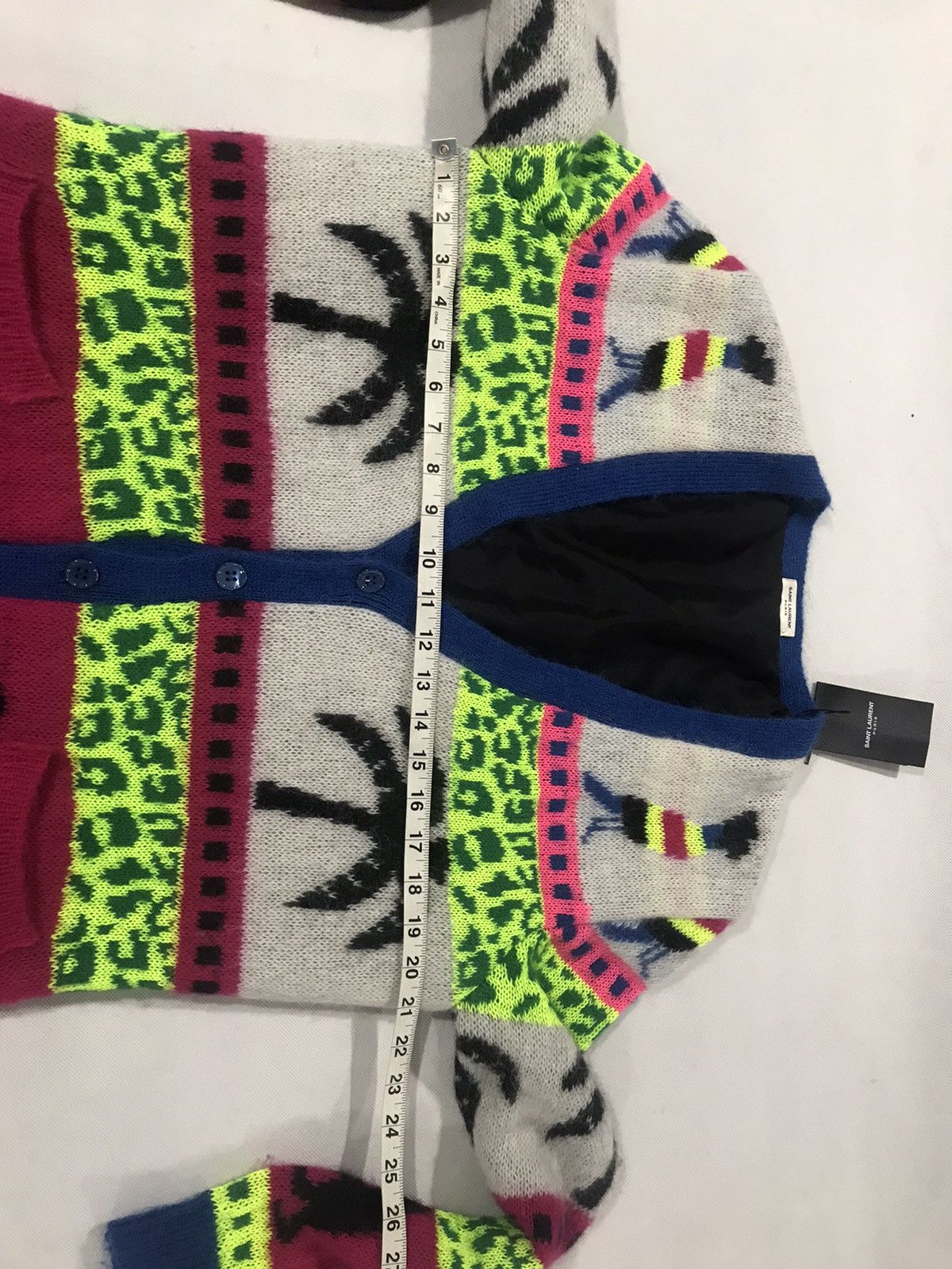 Saint Laurent Paris Saint Laurent Hedi Slimane T.Rex palm trees cardigan.M.$2500 Size US M / EU 48-50 / 2 - 3 Thumbnail