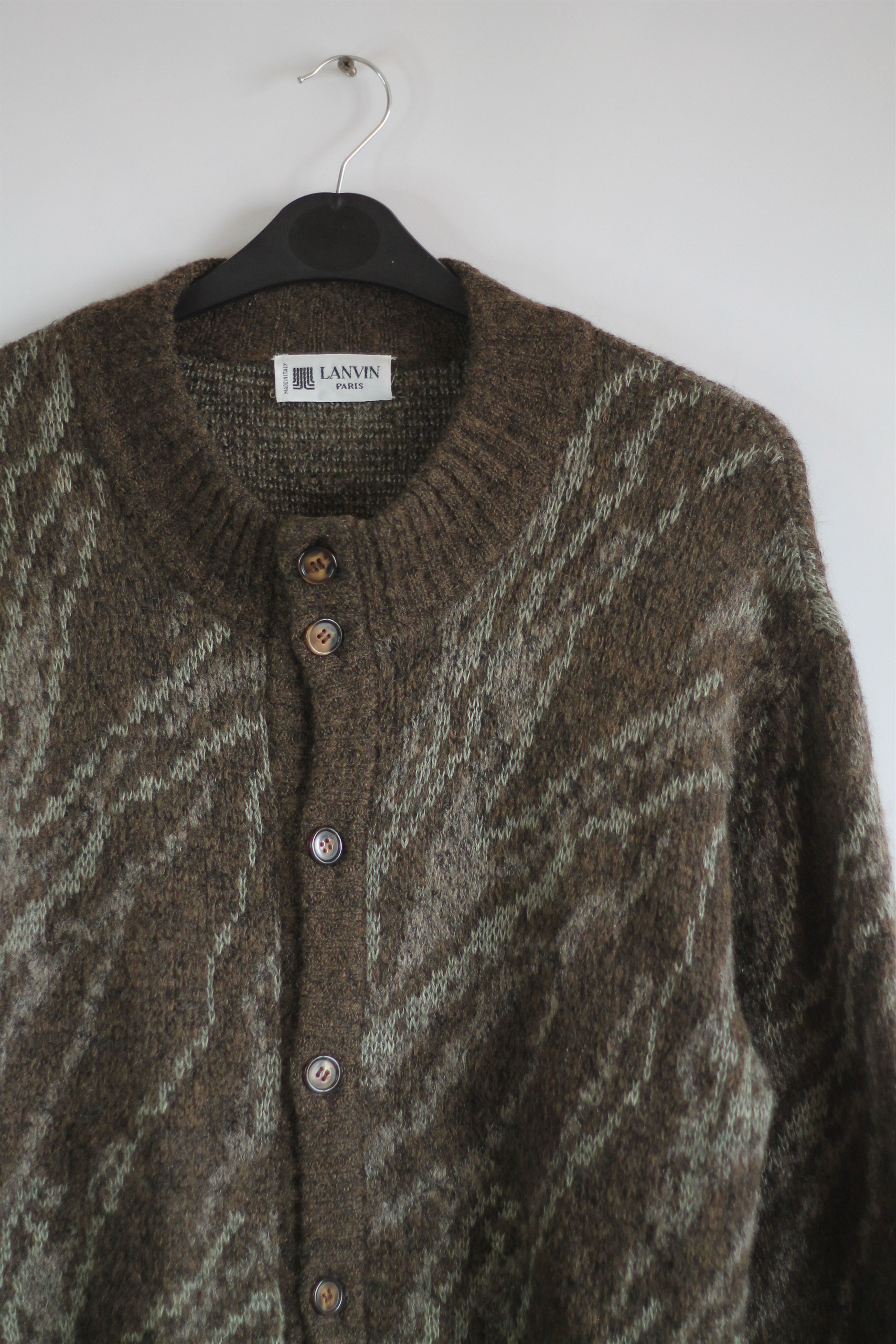 Lanvin vintage japanese wool Lanvin knit button cardigane y2k Size US L / EU 52-54 / 3 - 3 Thumbnail
