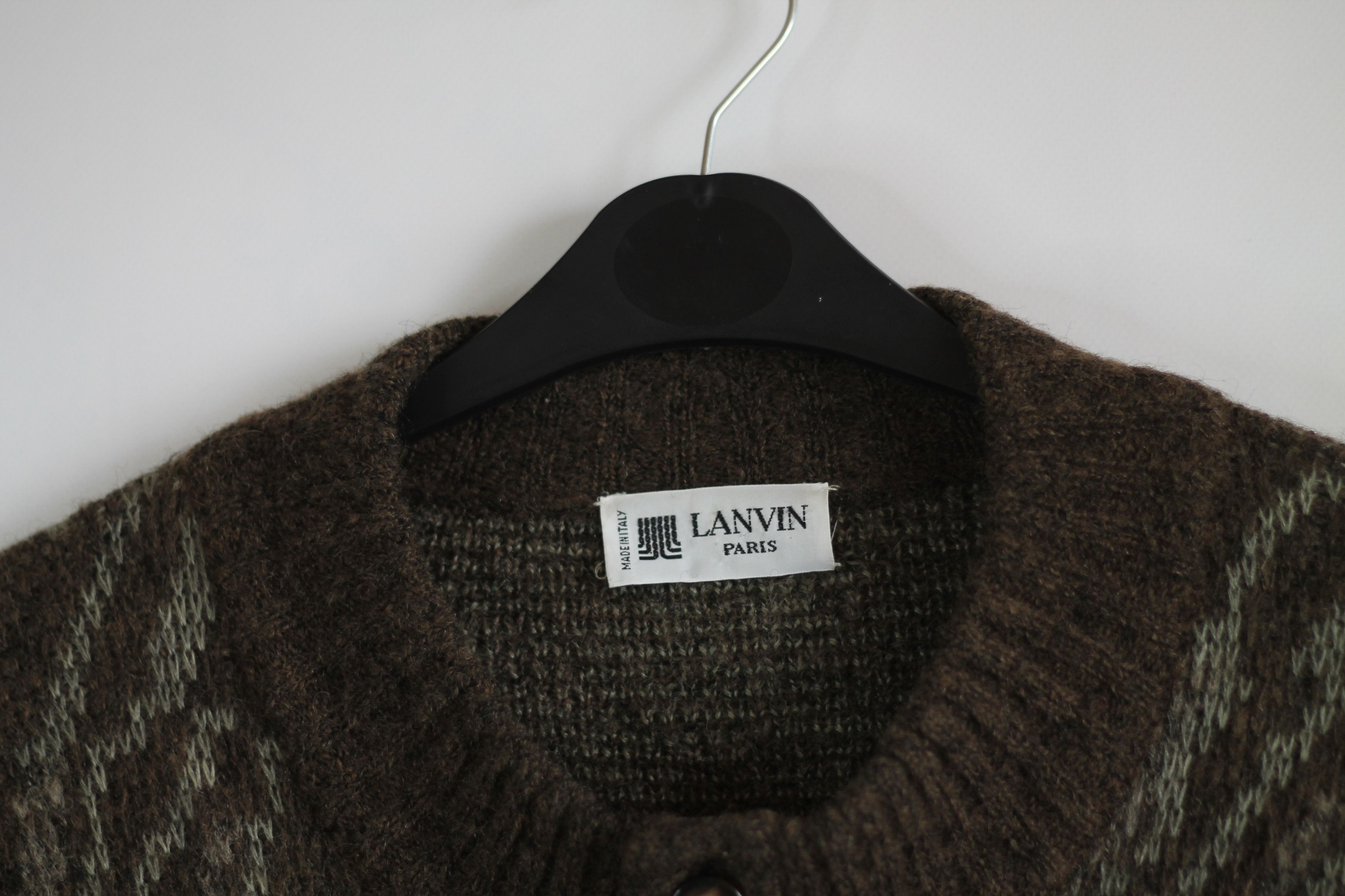 Lanvin vintage japanese wool Lanvin knit button cardigane y2k Size US L / EU 52-54 / 3 - 5 Thumbnail