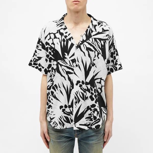 Saint Laurent Paris SS20 Saint Laurent Jungle Shark Collar Shirt Size US M / EU 48-50 / 2 - 2 Thumbnail