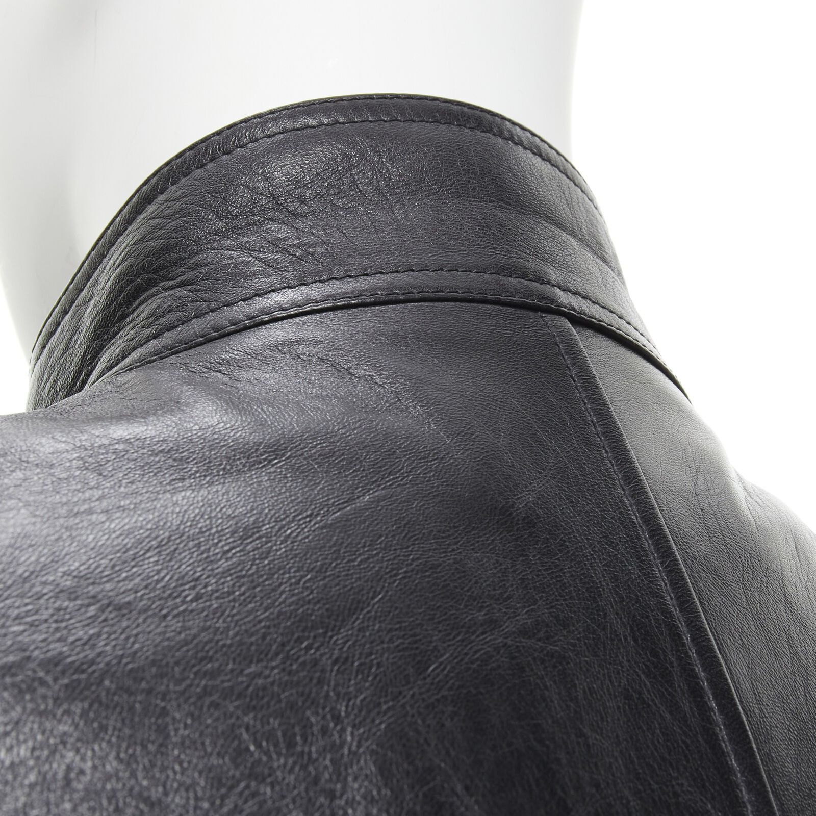 Celine CELINE Hedi Slimane 2019 Runway black lambskin buckle jacket Size US L / EU 52-54 / 3 - 8 Thumbnail