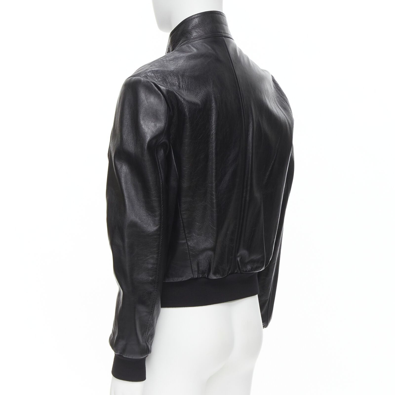 Celine CELINE Hedi Slimane 2019 Runway black lambskin buckle jacket Size US L / EU 52-54 / 3 - 7 Thumbnail