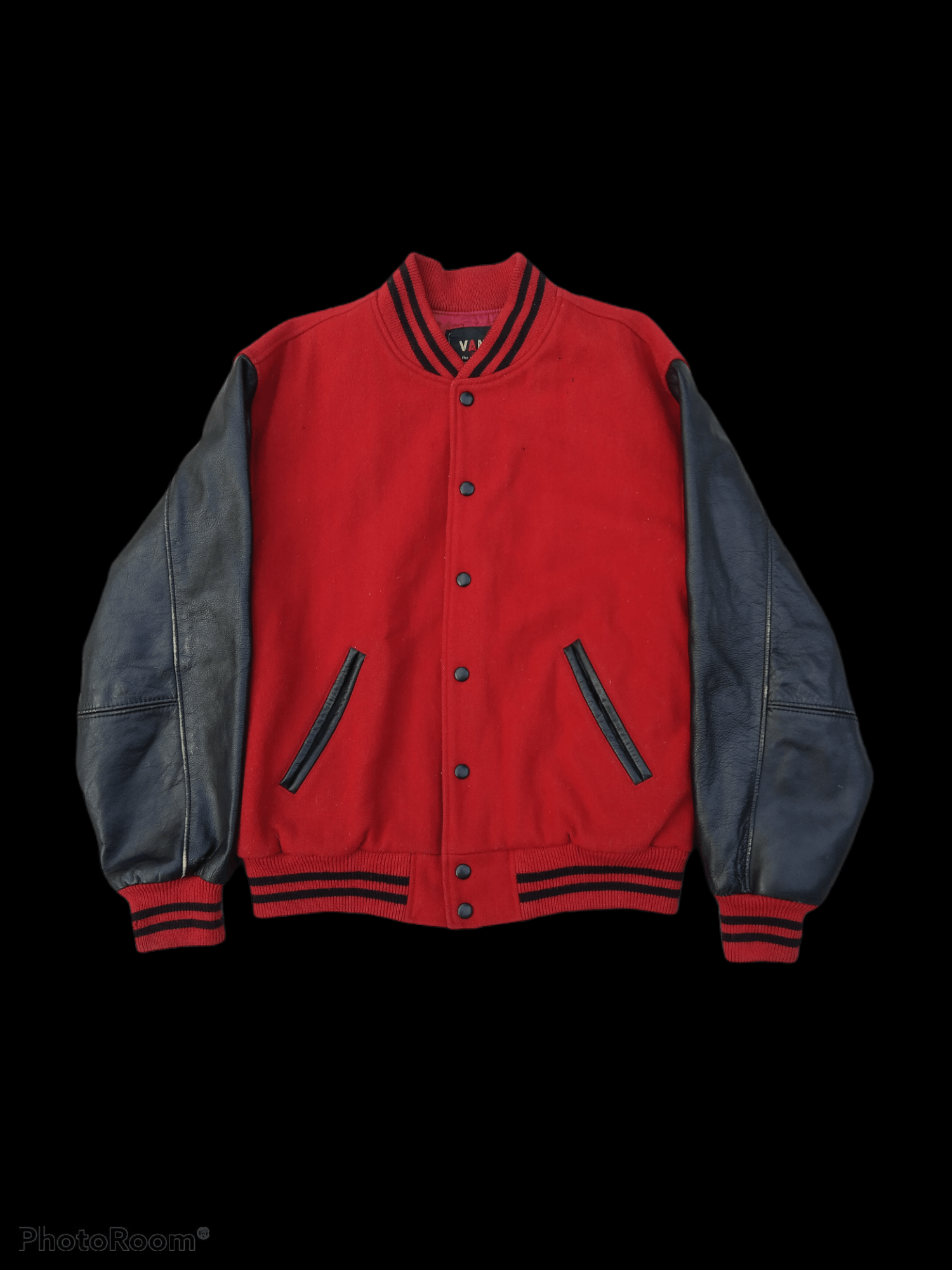 Van BOMBERS VARSITY WOOL LEATHER JACKET Size US M / EU 48-50 / 2 - 2 Thumbnail