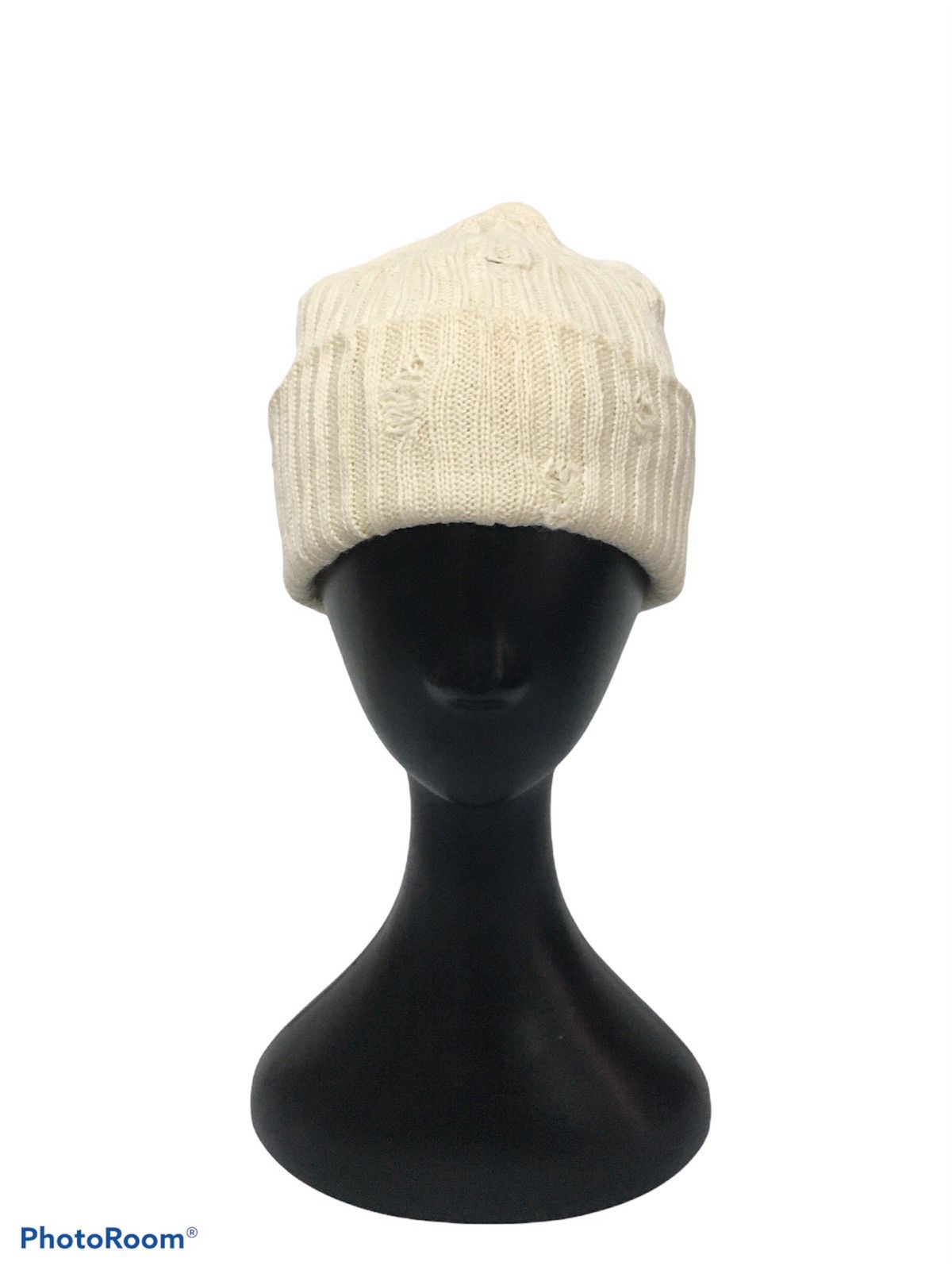 image of Vintage Distressed Racal Beanie Japan Made in White Pearl, Men's