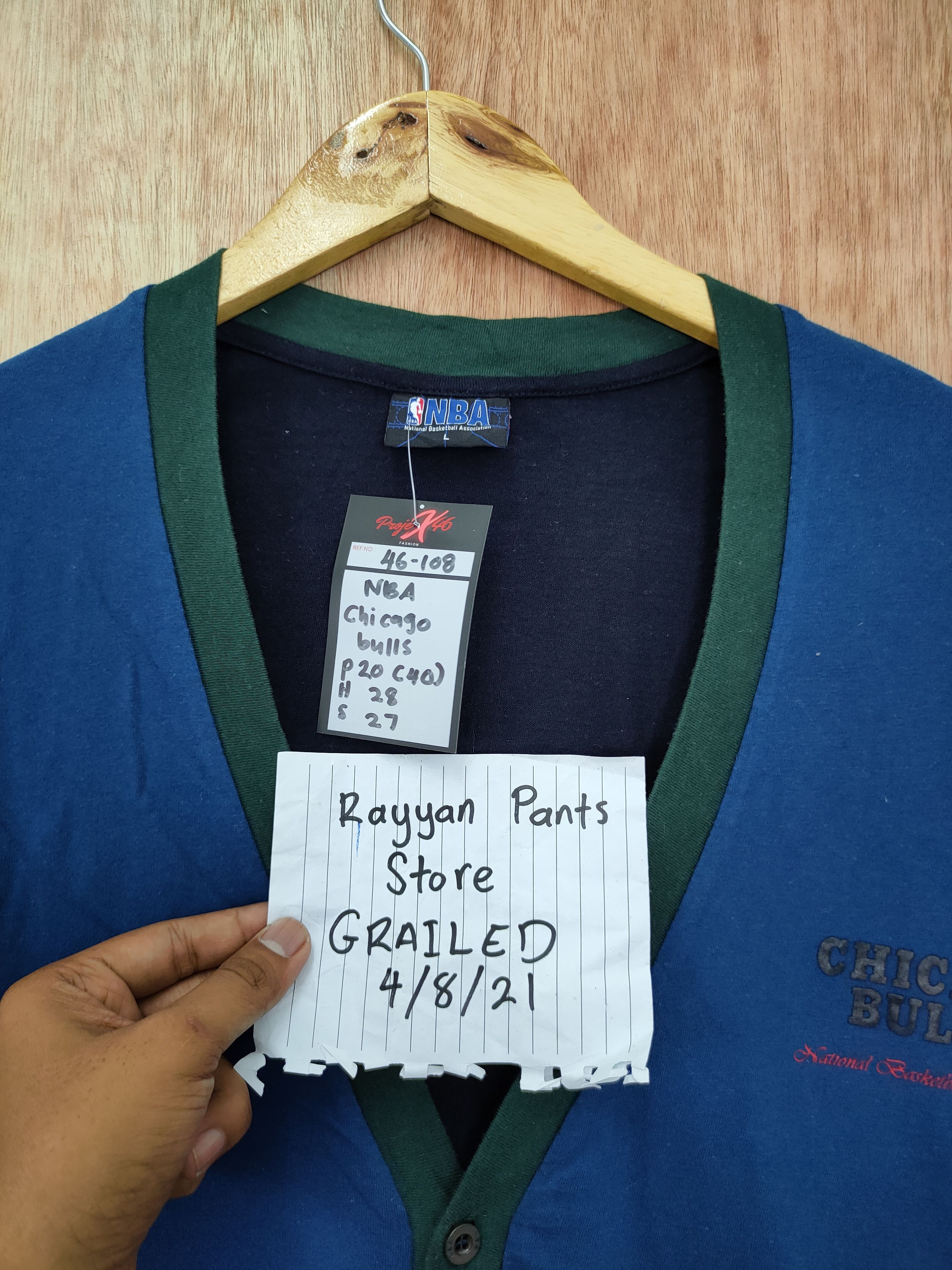 NBA chicago bulls NBA cardigan blue green #46-108DLL Size US M / EU 48-50 / 2 - 8 Thumbnail