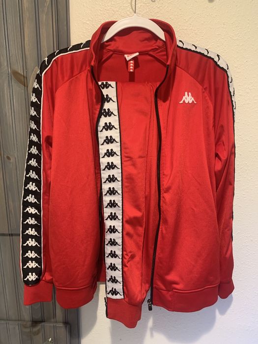 Red kappa cheap tracksuit bottoms