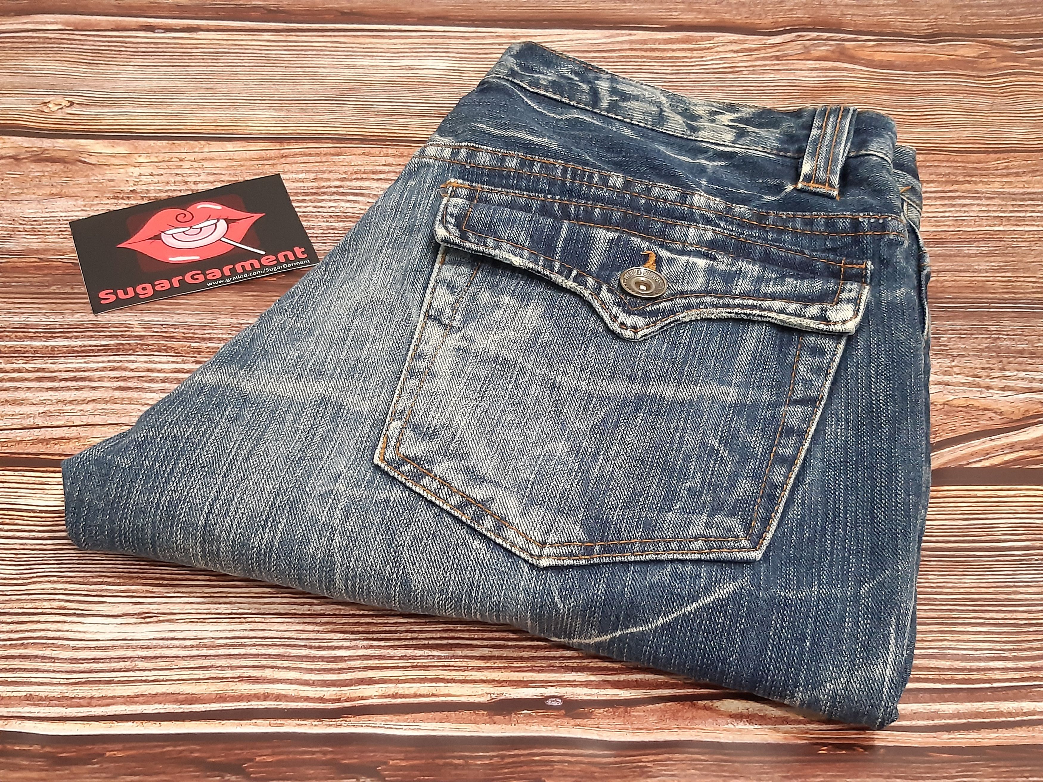 Japanese Brand Flare Bell Bottom Jeans Nylaus Japan Vintage Size US 32 / EU 48 - 12 Thumbnail