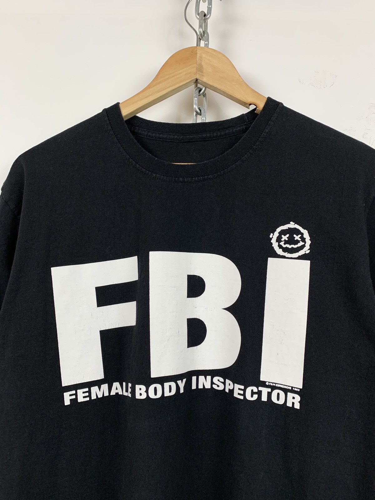 Vintage 1993 Vintage FBI Female Body Inspector Humor T-Shirt Size US M / EU 48-50 / 2 - 1 Thumbnail