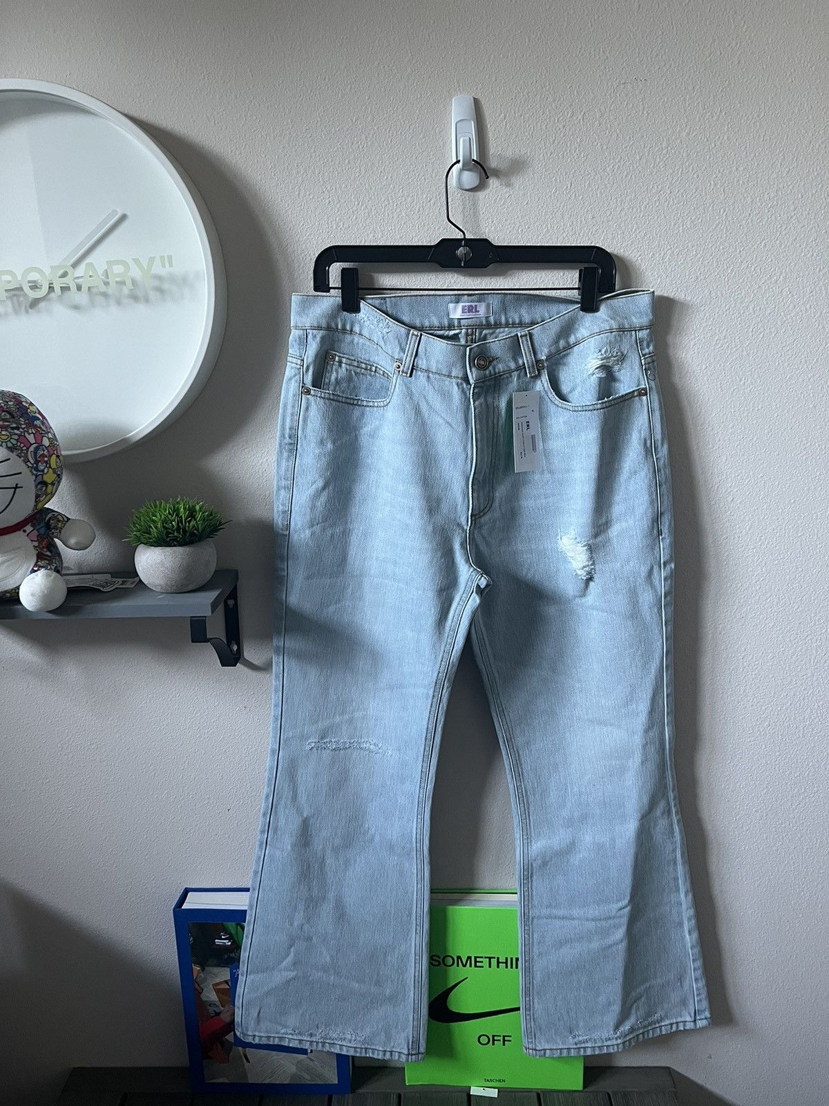ERL ERL Flare Distressed Jeans Size US 34 / EU 50 - 1 Thumbnail