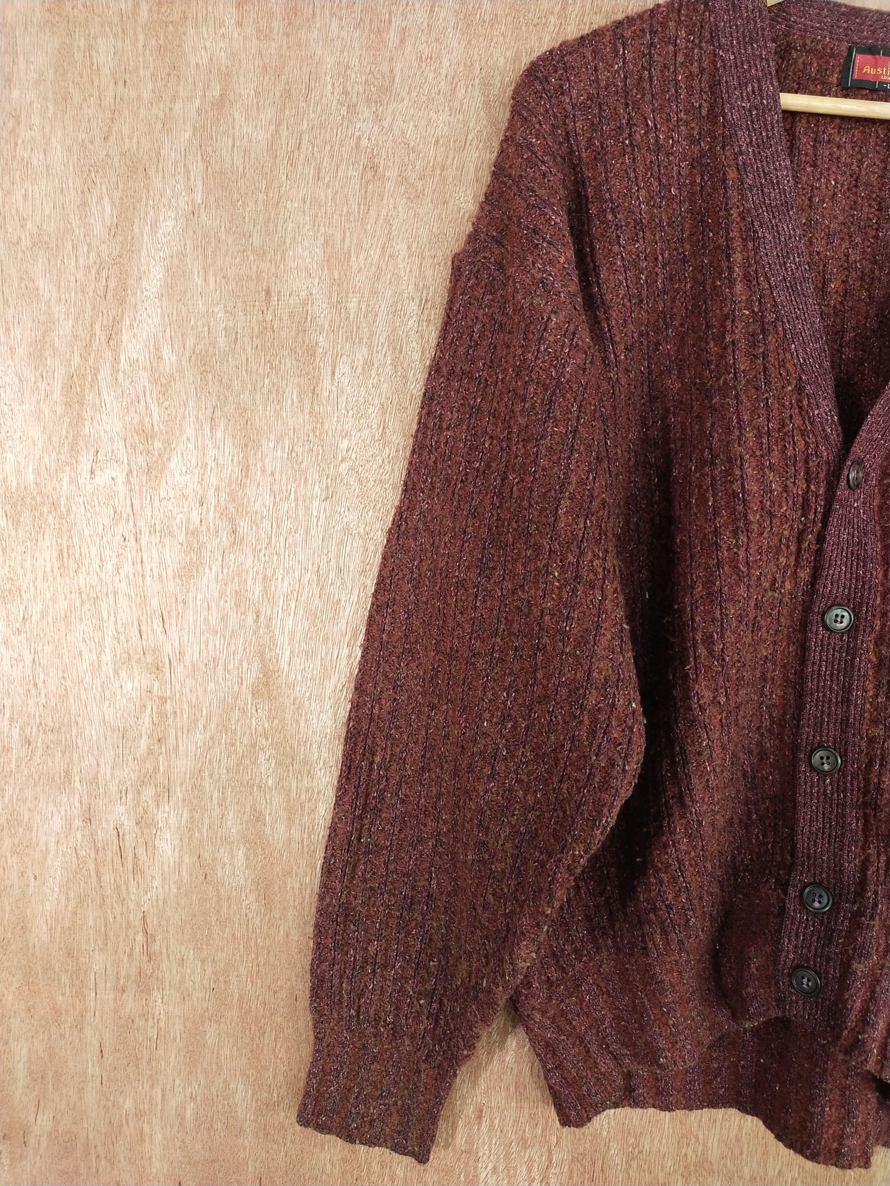 Austin Reed DL Austin Reed brown vintage cardigan Knitwear #S096 Size US L / EU 52-54 / 3 - 4 Thumbnail