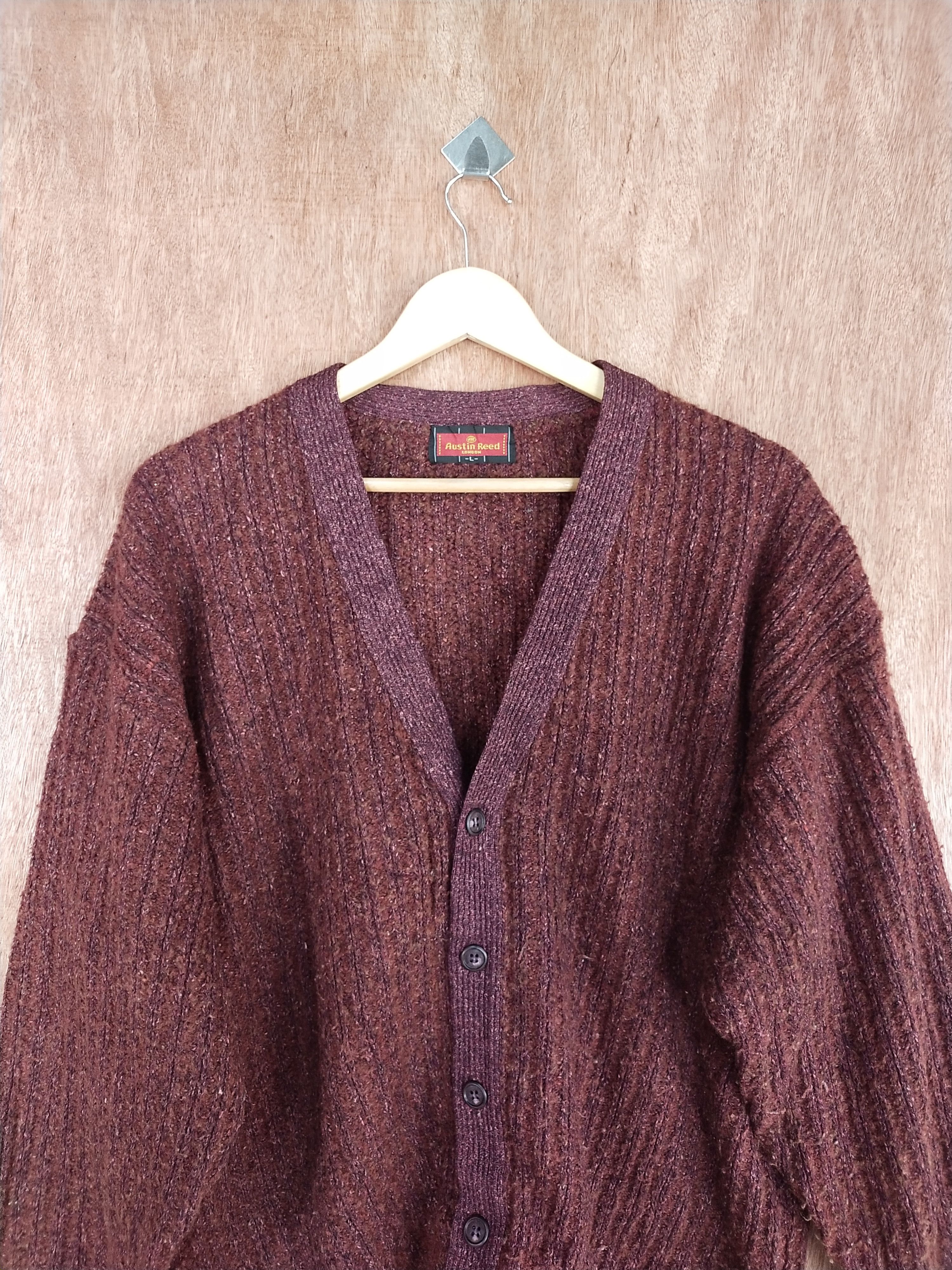 Austin Reed DL Austin Reed brown vintage cardigan Knitwear #S096 Size US L / EU 52-54 / 3 - 2 Thumbnail