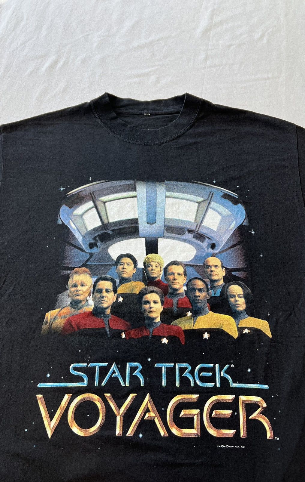 Band Tees Vintage 1996 Star Trek Voyager Black Tee (Star Wars) Size US L / EU 52-54 / 3 - 4 Thumbnail
