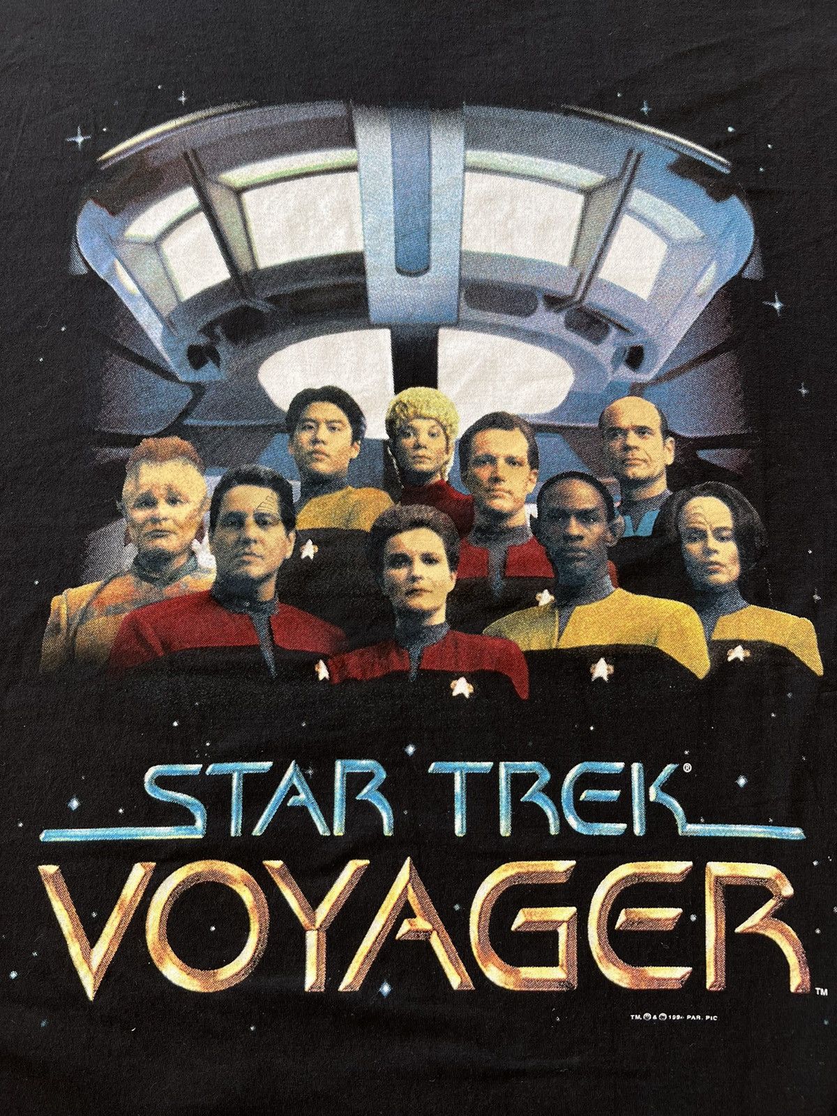 Band Tees Vintage 1996 Star Trek Voyager Black Tee (Star Wars) Size US L / EU 52-54 / 3 - 5 Thumbnail