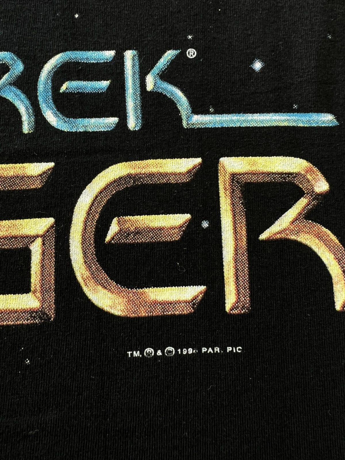 Band Tees Vintage 1996 Star Trek Voyager Black Tee (Star Wars) Size US L / EU 52-54 / 3 - 7 Thumbnail