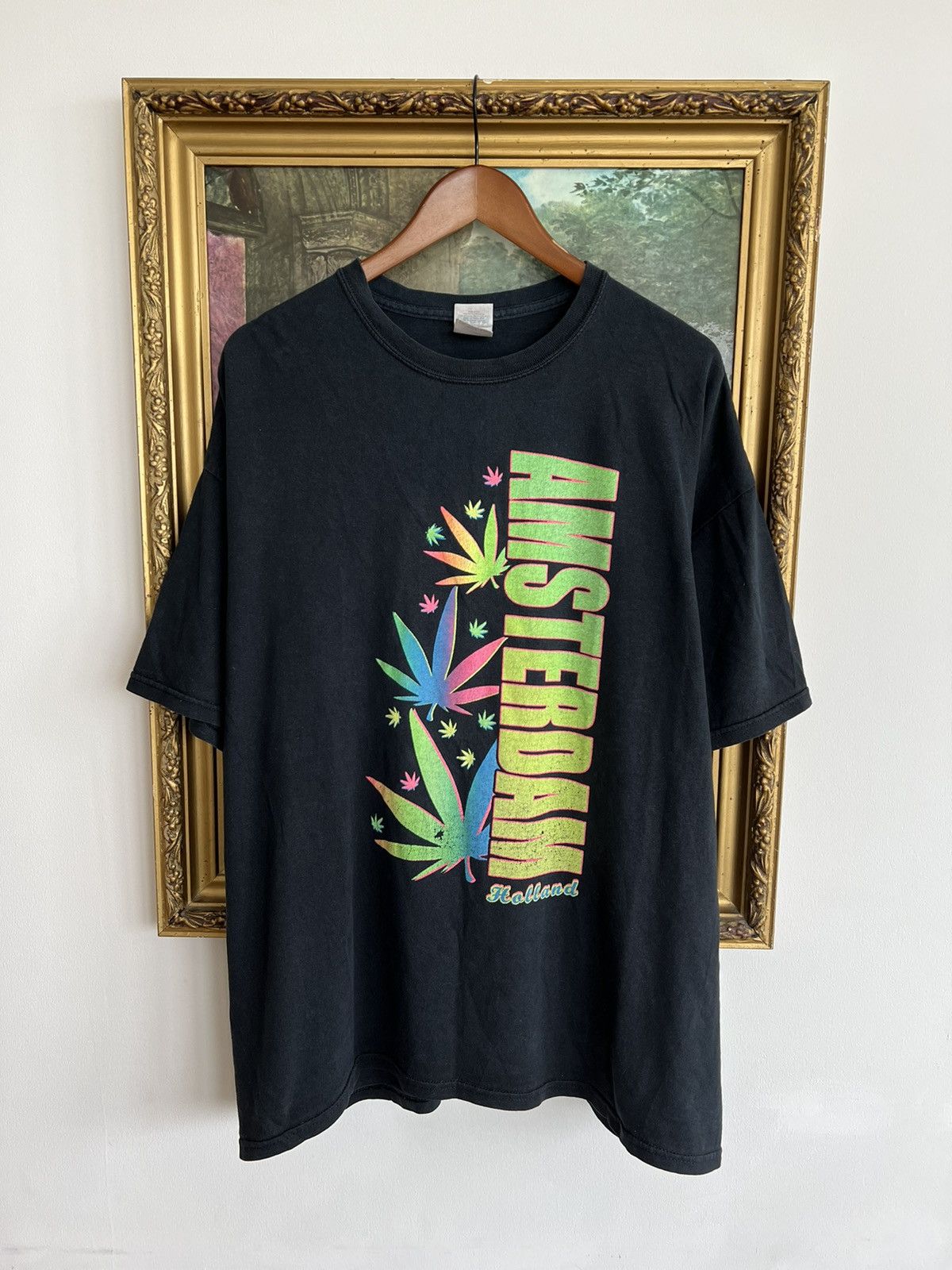 Band Tees Vintage 2000s Amsterdam Holland Marijuana Blunt Smoke Tee Size US XXL / EU 58 / 5 - 1 Thumbnail