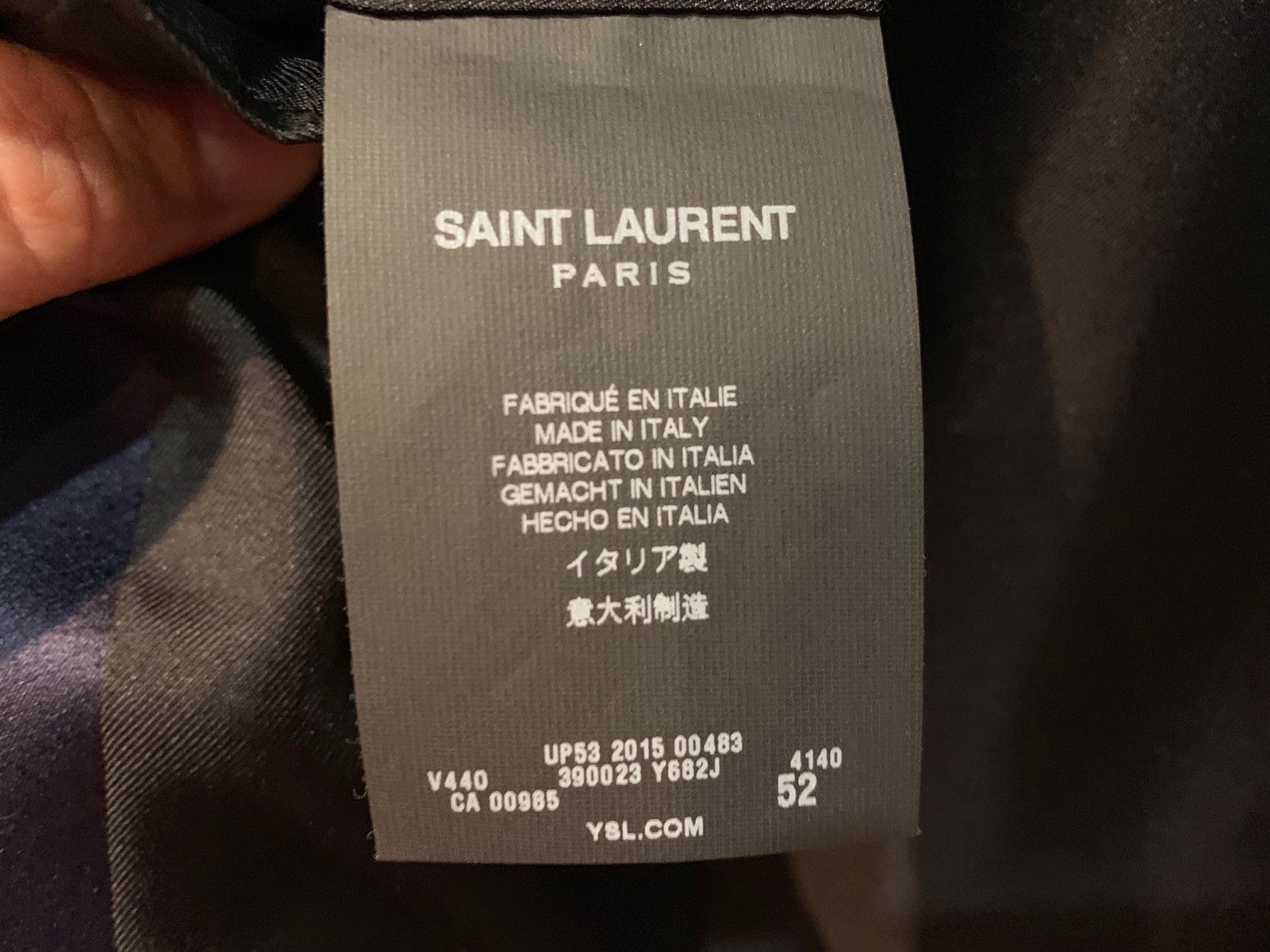 Hedi Slimane × Saint Laurent Paris FW'15 Blazer Silk Lapel Size 40R - 6 Thumbnail