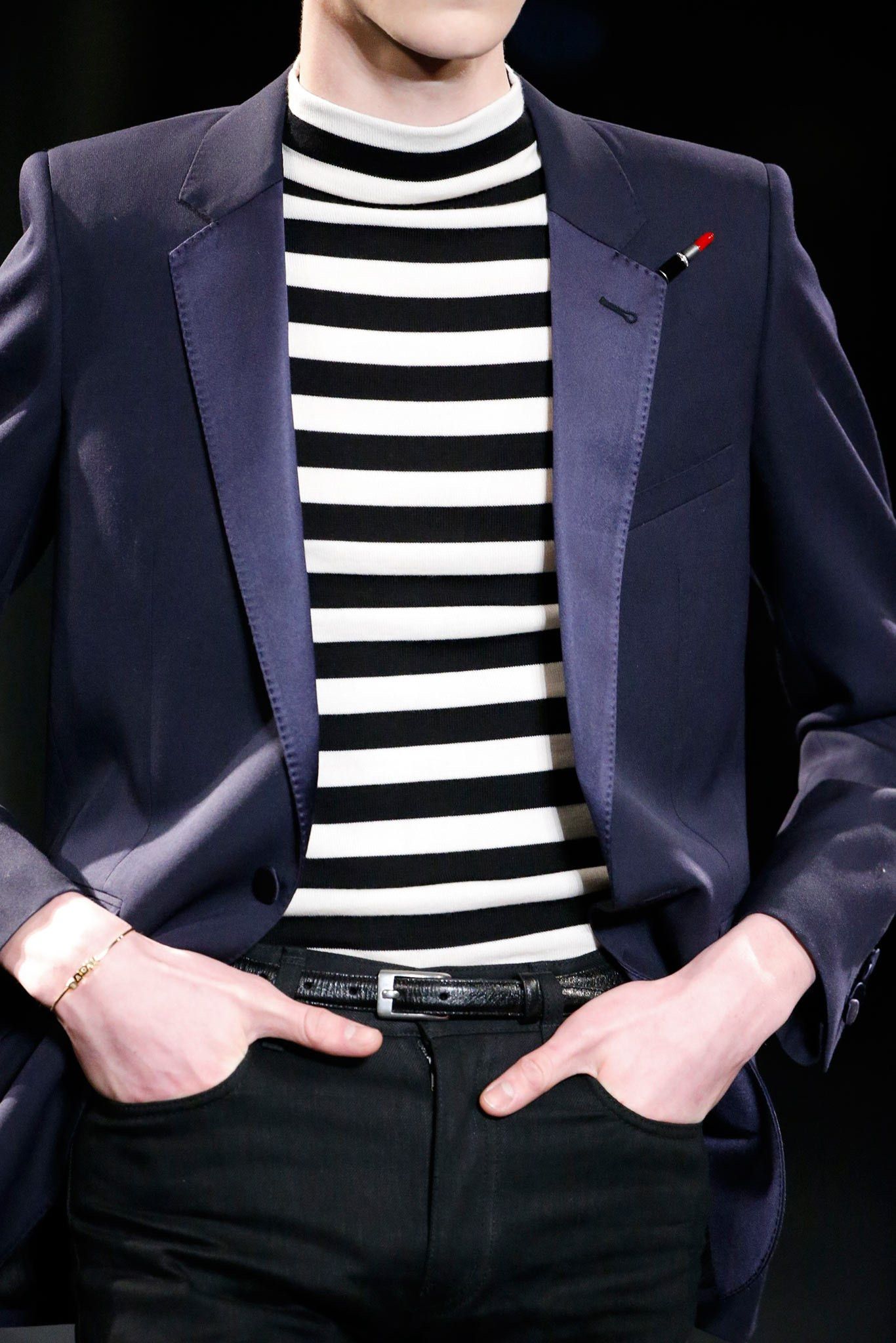 Hedi Slimane × Saint Laurent Paris FW'15 Blazer Silk Lapel Size 40R - 1 Thumbnail
