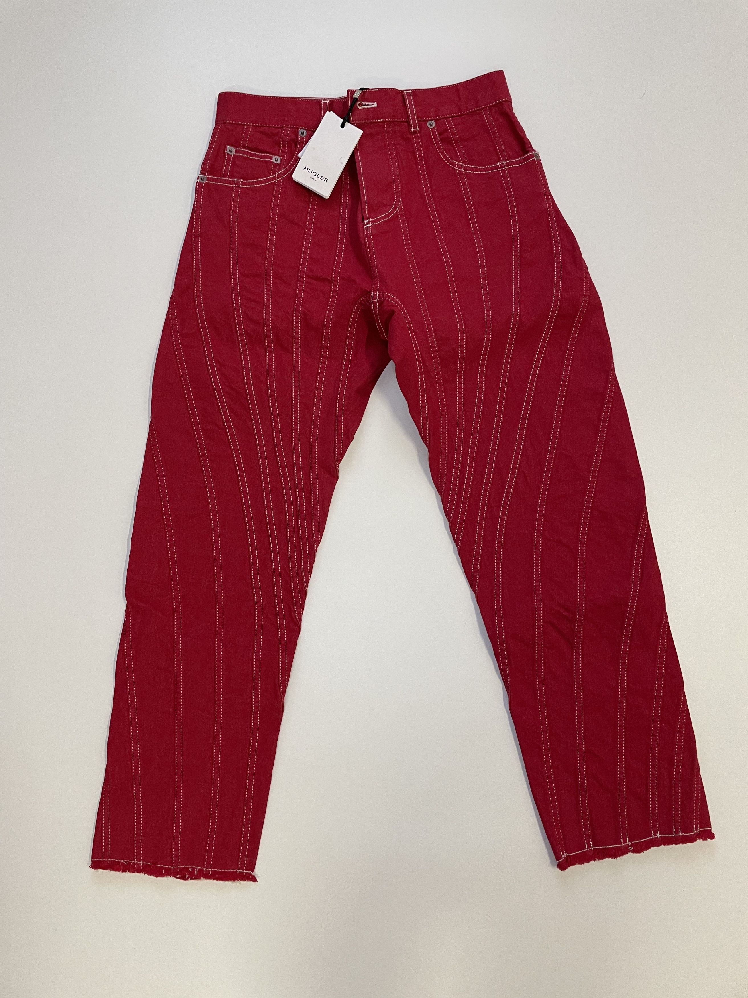 Mugler × Thierry Mugler Mugler Resort 2019 High Waisted Spiral jeans Size 38 FR Size 27" / US 4 / IT 40 - 1 Thumbnail