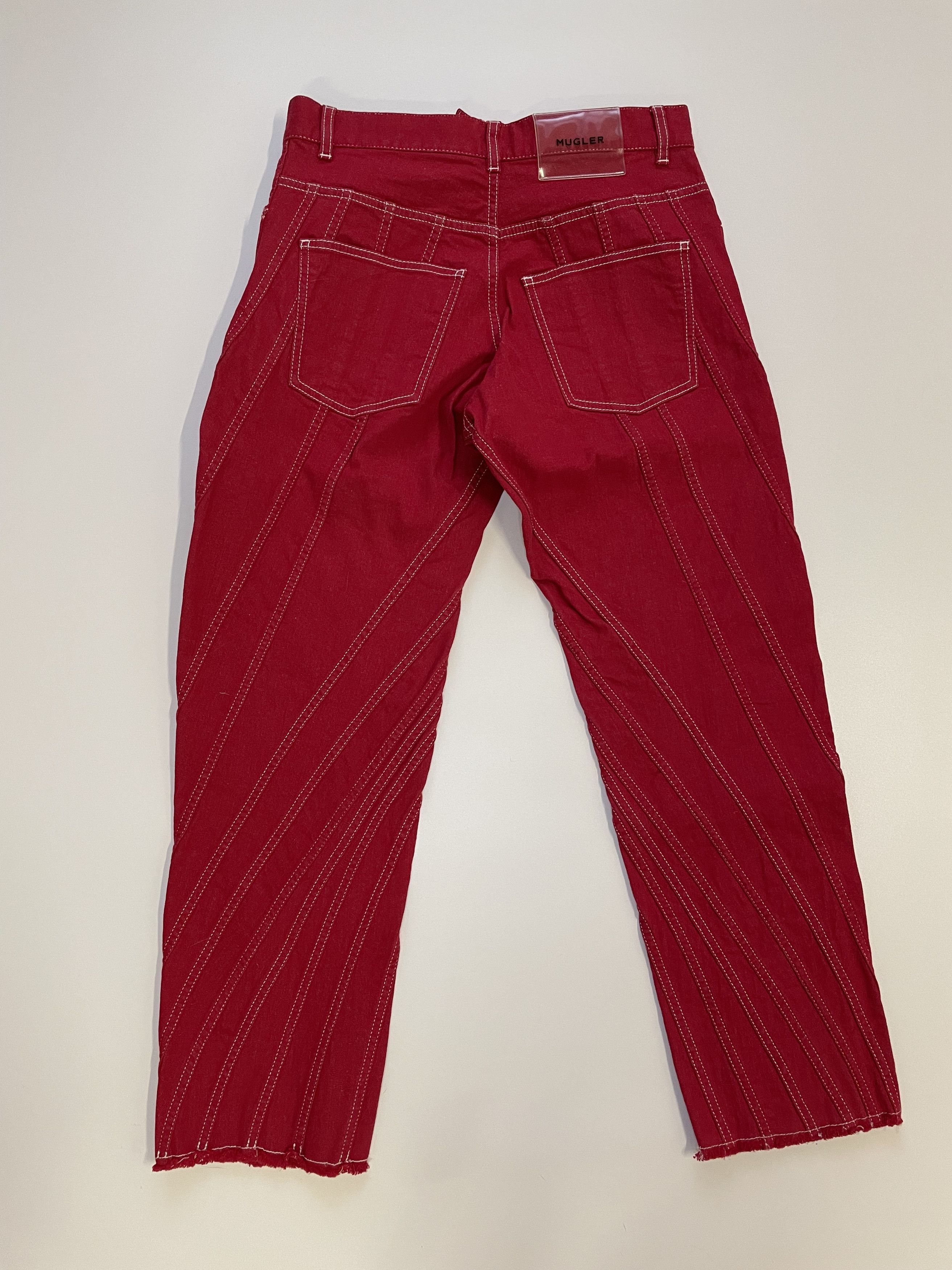 Mugler × Thierry Mugler Mugler Resort 2019 High Waisted Spiral jeans Size 38 FR Size 27" / US 4 / IT 40 - 2 Thumbnail
