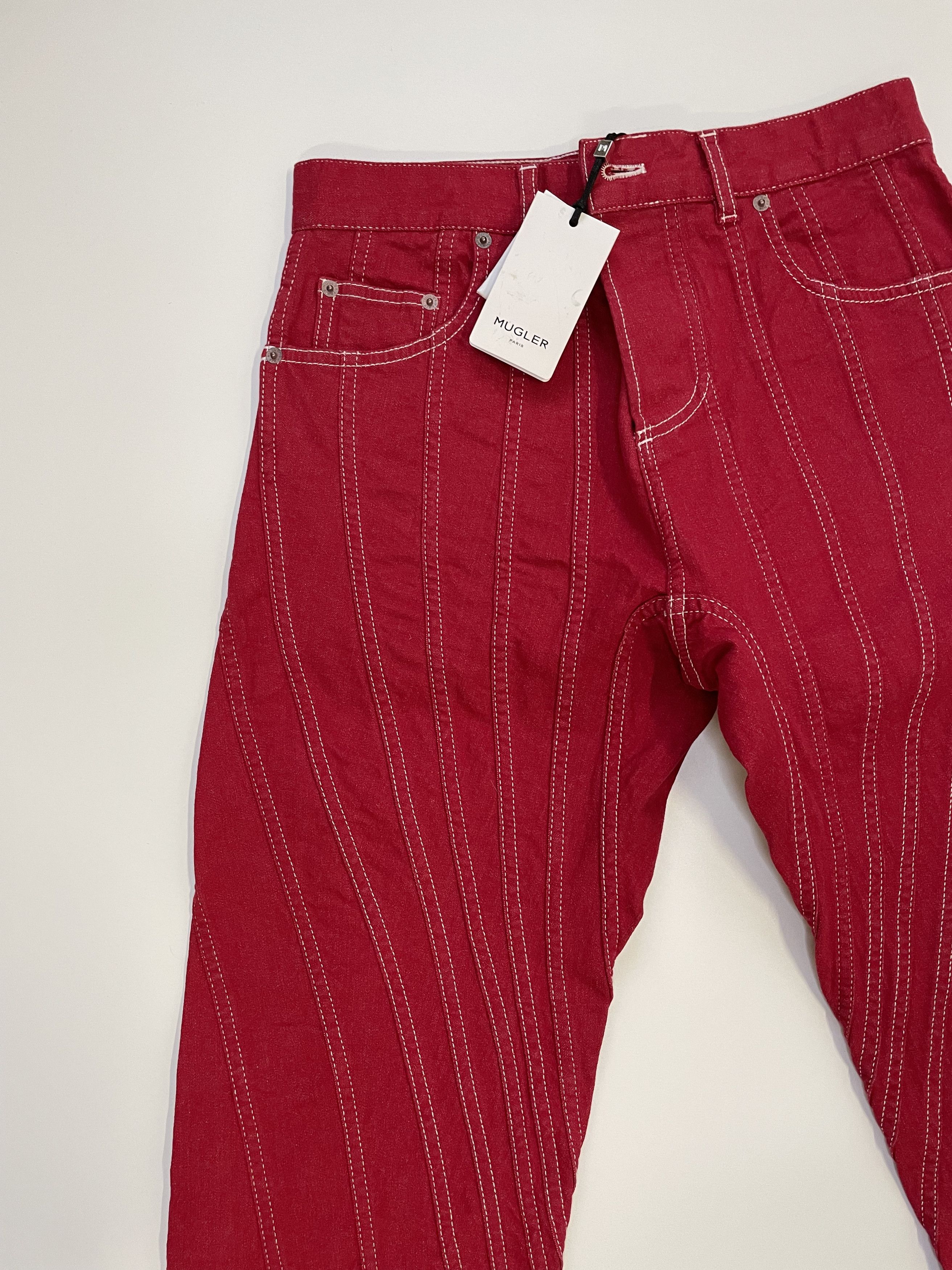 Mugler × Thierry Mugler Mugler Resort 2019 High Waisted Spiral jeans Size 38 FR Size 27" / US 4 / IT 40 - 3 Thumbnail