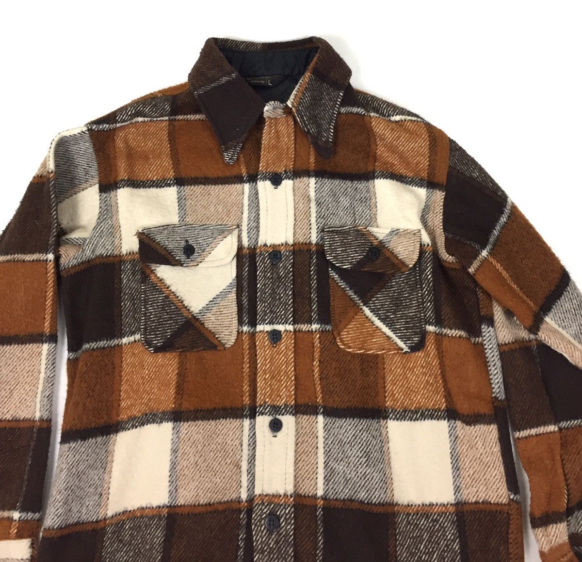 JCPenney × Vintage Jc Penny Towncraft Checked Plaid Tartan Wool Jacket Size US L / EU 52-54 / 3 - 3 Thumbnail