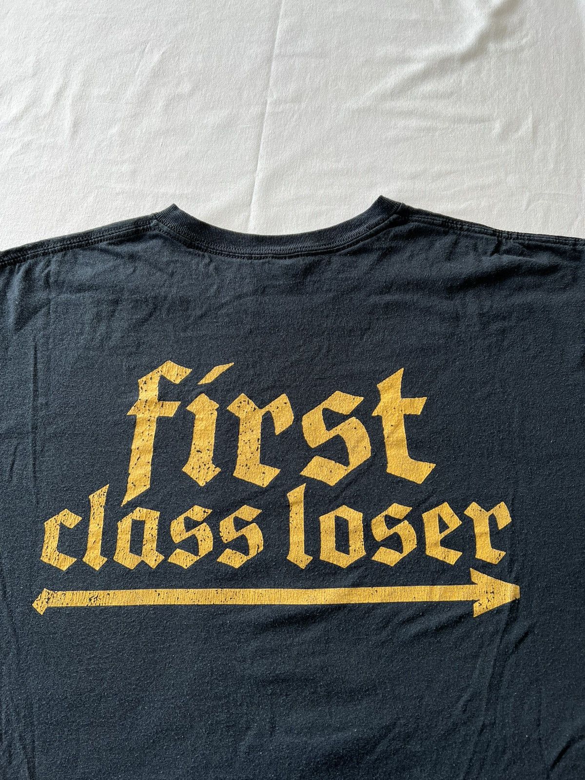 Vintage Vintage 2000s First Class Loser FCL Humor Black Tee Size US XXL / EU 58 / 5 - 10 Thumbnail