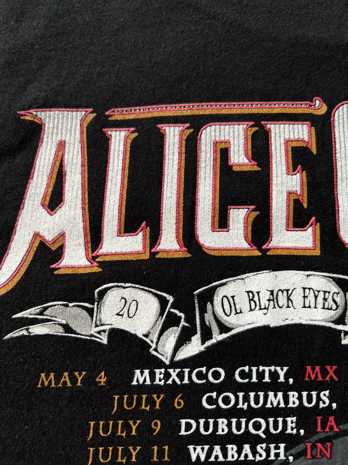 Band Tees Vintage 2019 Alice Cooper Tour Black Tee Size US M / EU 48-50 / 2 - 10 Thumbnail