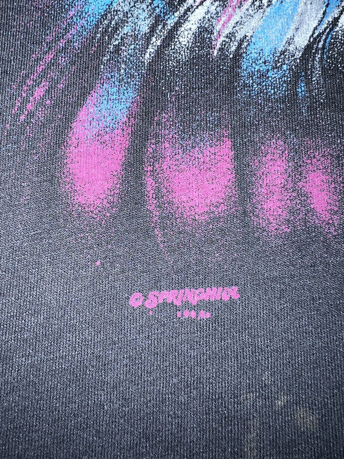 Vintage Vintage 90s Wolf Single Stitch Faded Black Tee Size US XL / EU 56 / 4 - 7 Thumbnail