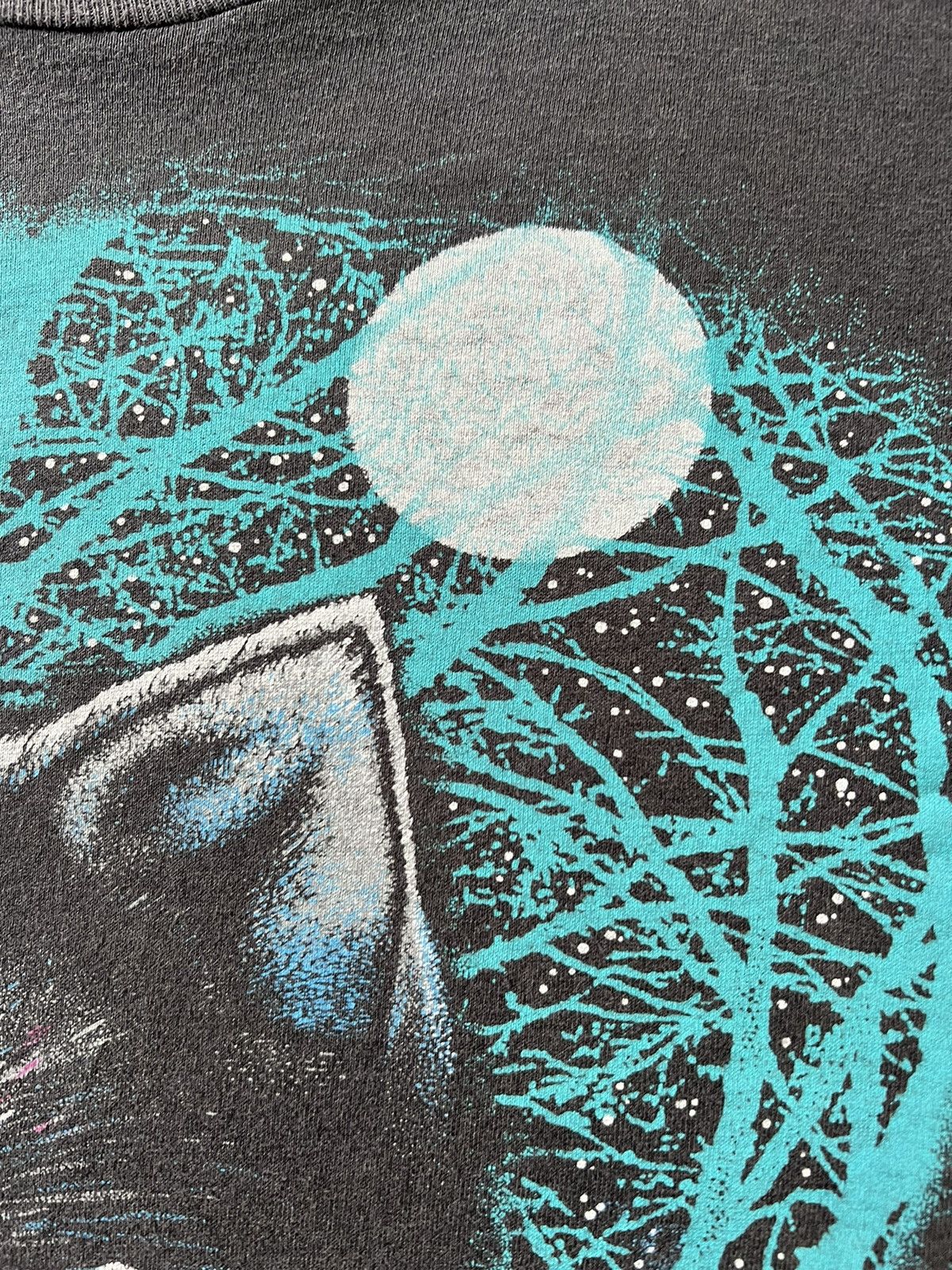 Vintage Vintage 90s Wolf Single Stitch Faded Black Tee Size US XL / EU 56 / 4 - 5 Thumbnail