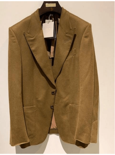 image of Tom Ford 15S440-629R12 Shelton Fit Coat in Dark Golden, Men's (Size Small)