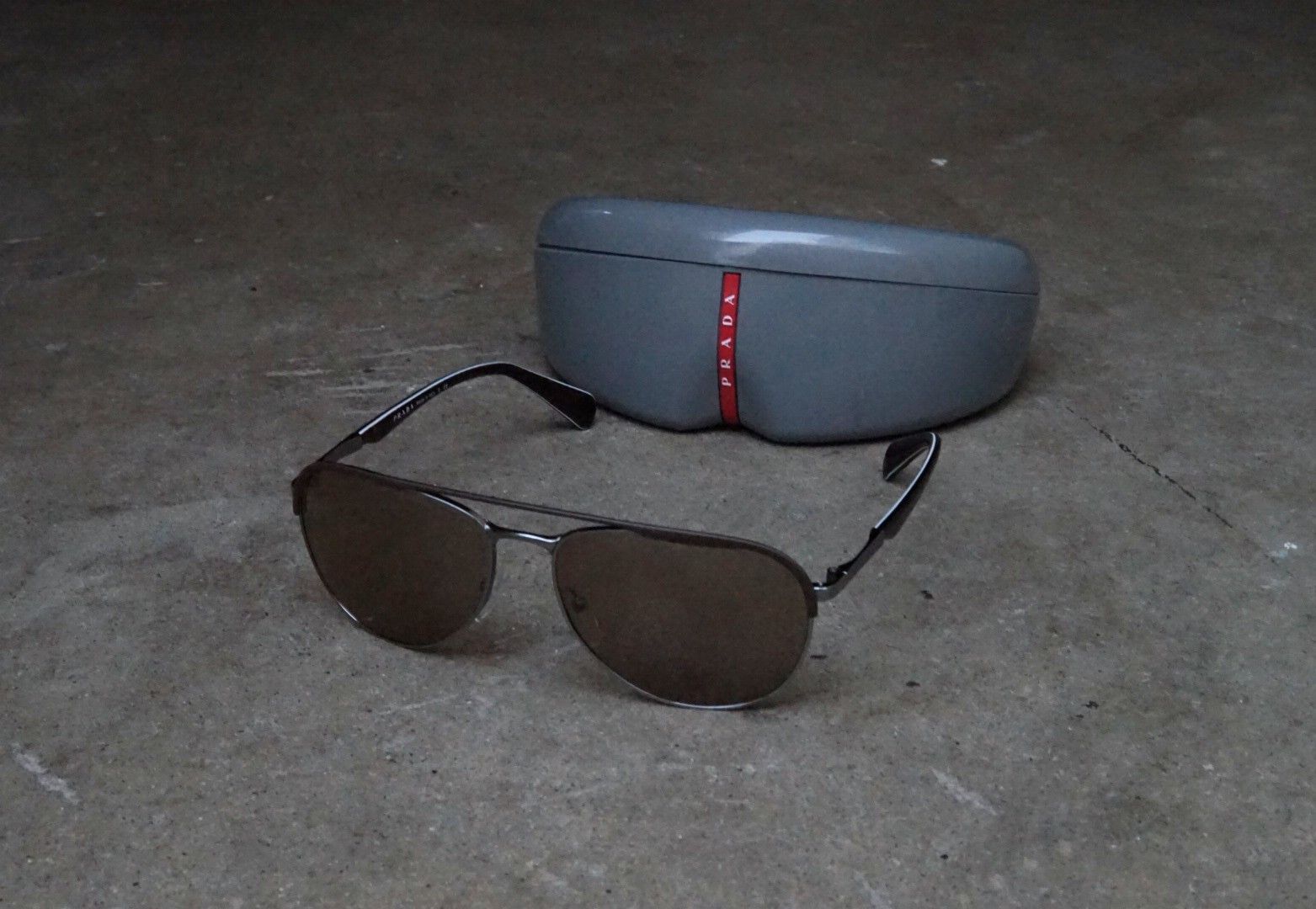 Prada Prada Sunglasses SPR51Q Aviator Brown Lens Italy Size ONE SIZE - 2 Thumbnail
