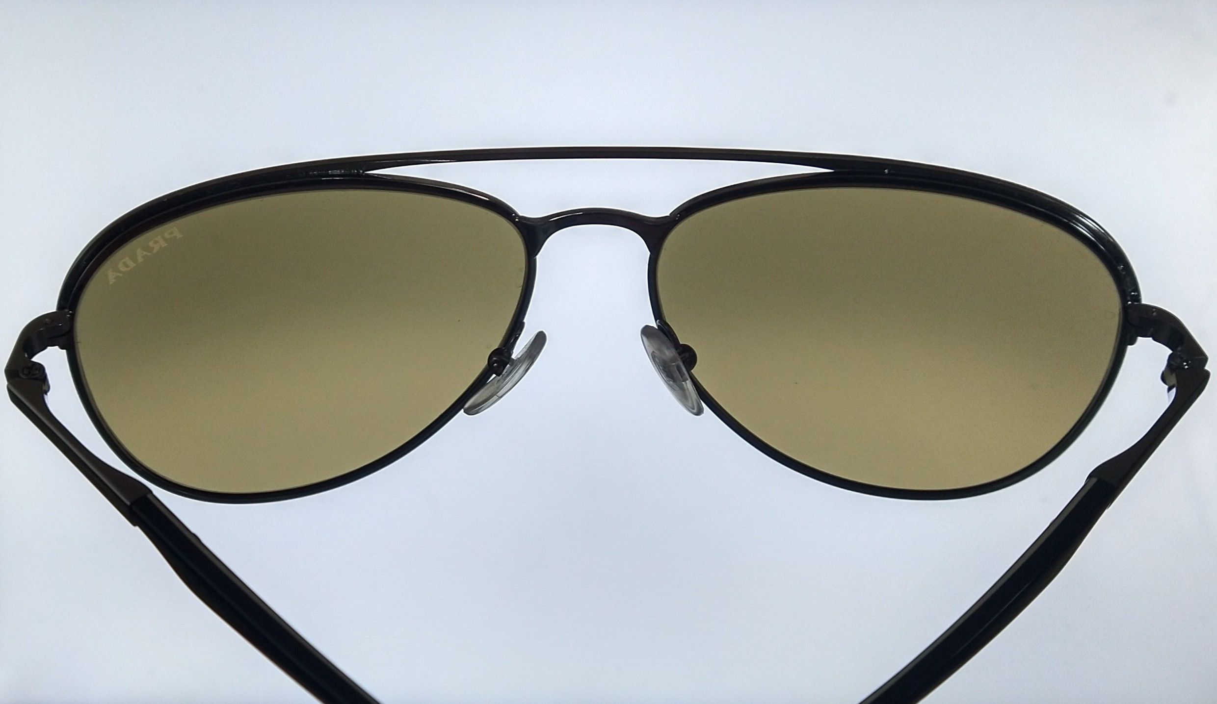 Prada Prada Sunglasses SPR51Q Aviator Brown Lens Italy Size ONE SIZE - 12 Thumbnail