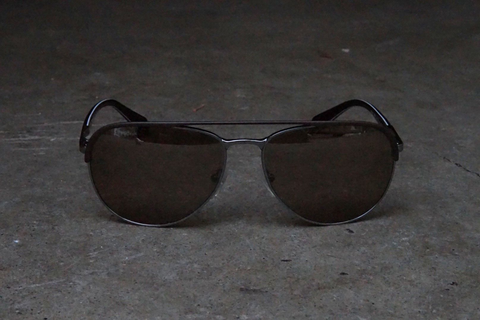 Prada Prada Sunglasses SPR51Q Aviator Brown Lens Italy Size ONE SIZE - 3 Thumbnail
