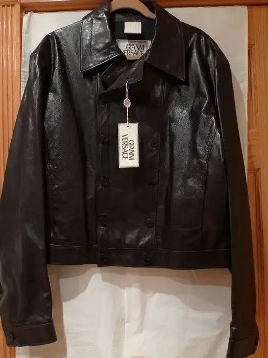 Gianni Versace GIANNI VERSACE 1990s FROM ESTATE LEATHER JACKET ITALY ...