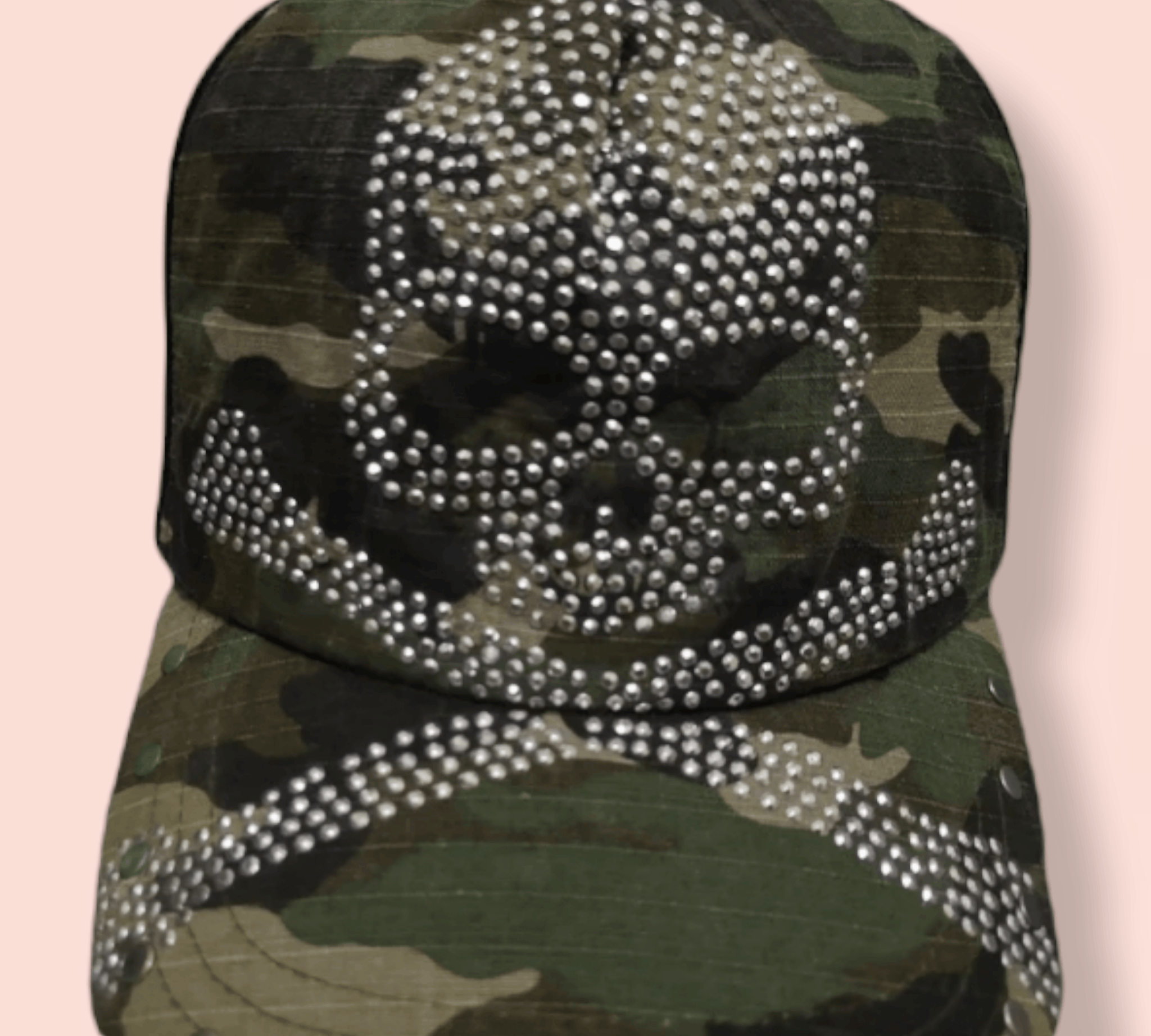 Seditionaries STUDDED SKULL & BONES CAMO TRUCKER SNAPBACK Size ONE SIZE - 5 Thumbnail