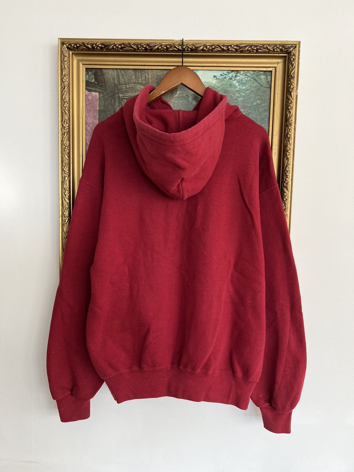 Russell Athletic Vintage 90s Russell Athletic Made in USA Burgandy Hoodie Size US L / EU 52-54 / 3 - 2 Thumbnail