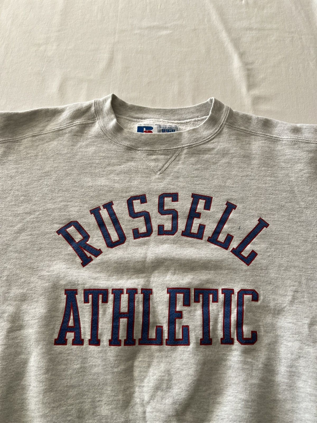 Russell Athletic Vintage 90s Russell Athletic Made in USA Gray Sweatshirts Size US L / EU 52-54 / 3 - 2 Thumbnail
